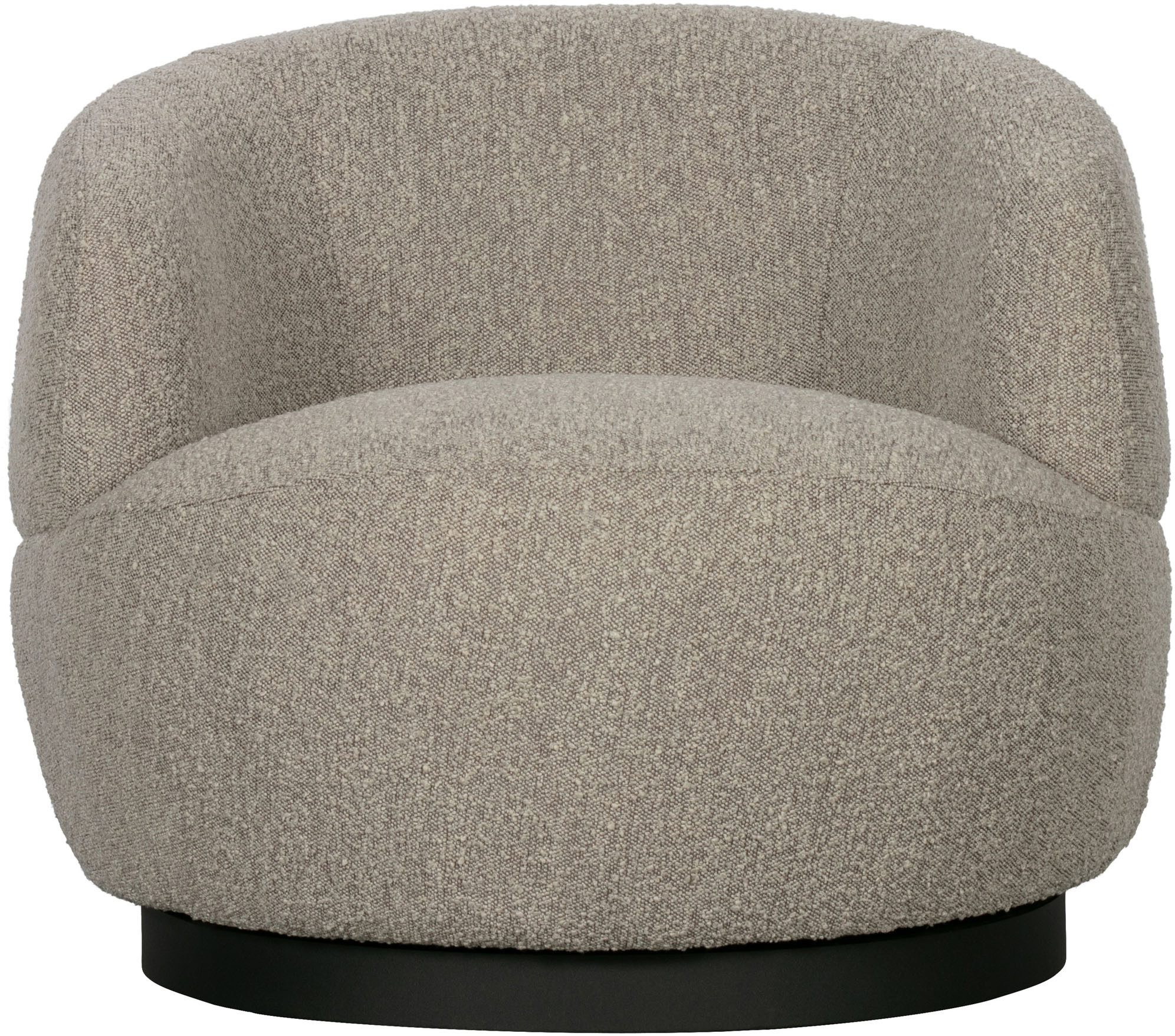 WOOOD Draaistoel Woolly ronde vorm, in elke richting draaibaar, breedte 84 cm bureaustoelen beige