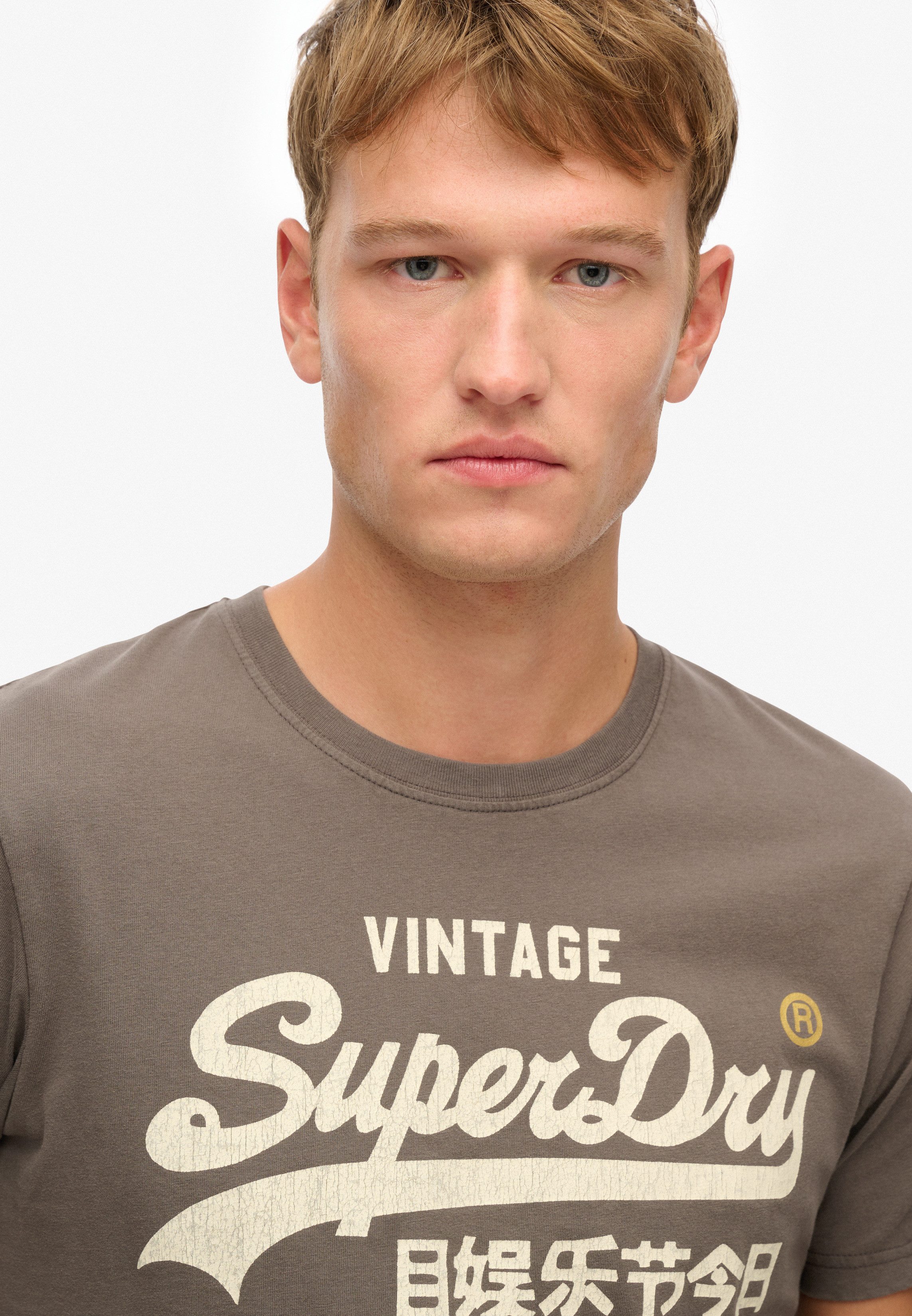 Superdry Shirt met ronde hals VL WORKWEAR RELAXED TEE