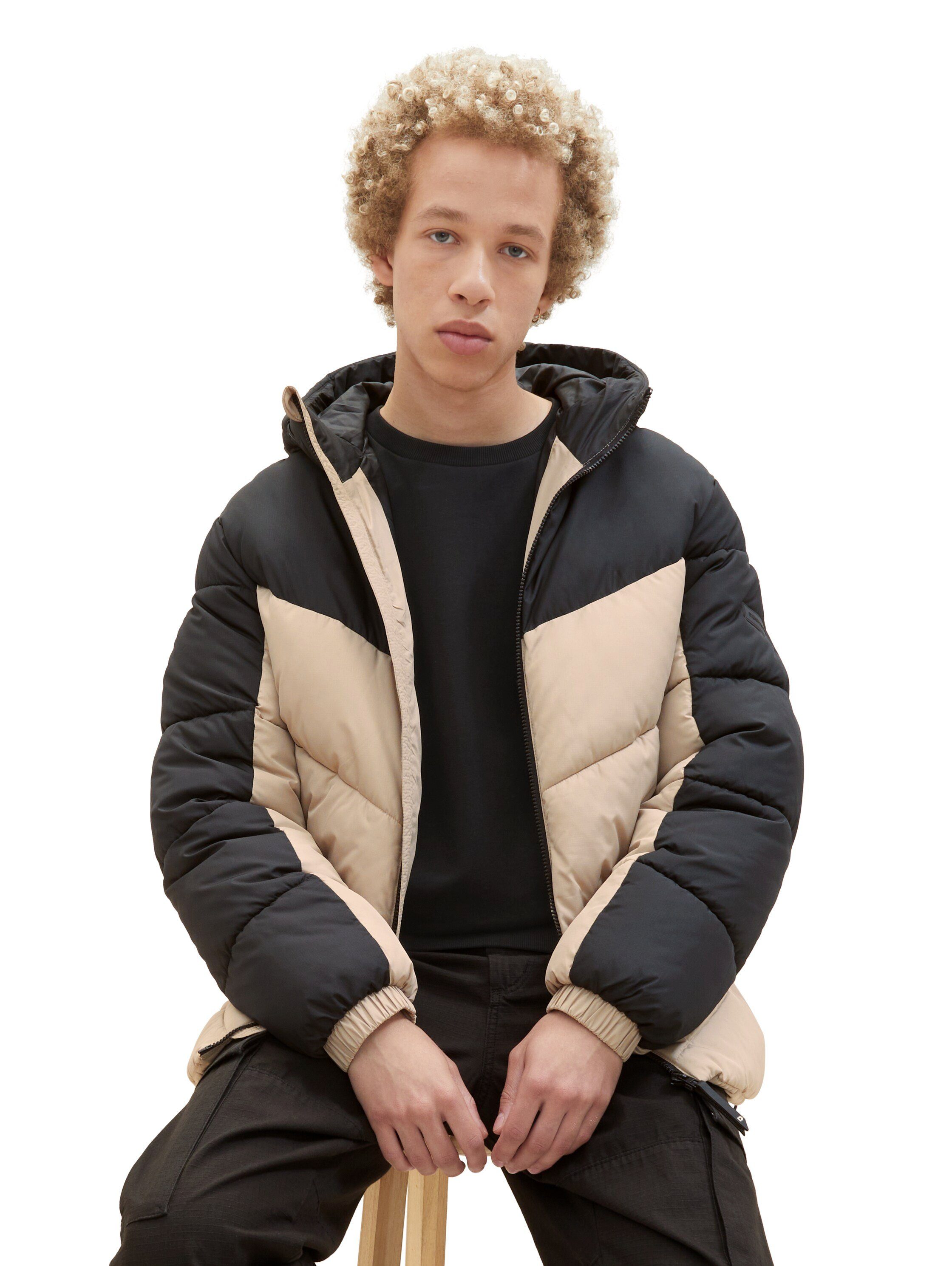 Tom Tailor Denim Gewatteerde jas met licht verlengd ruggedeelte