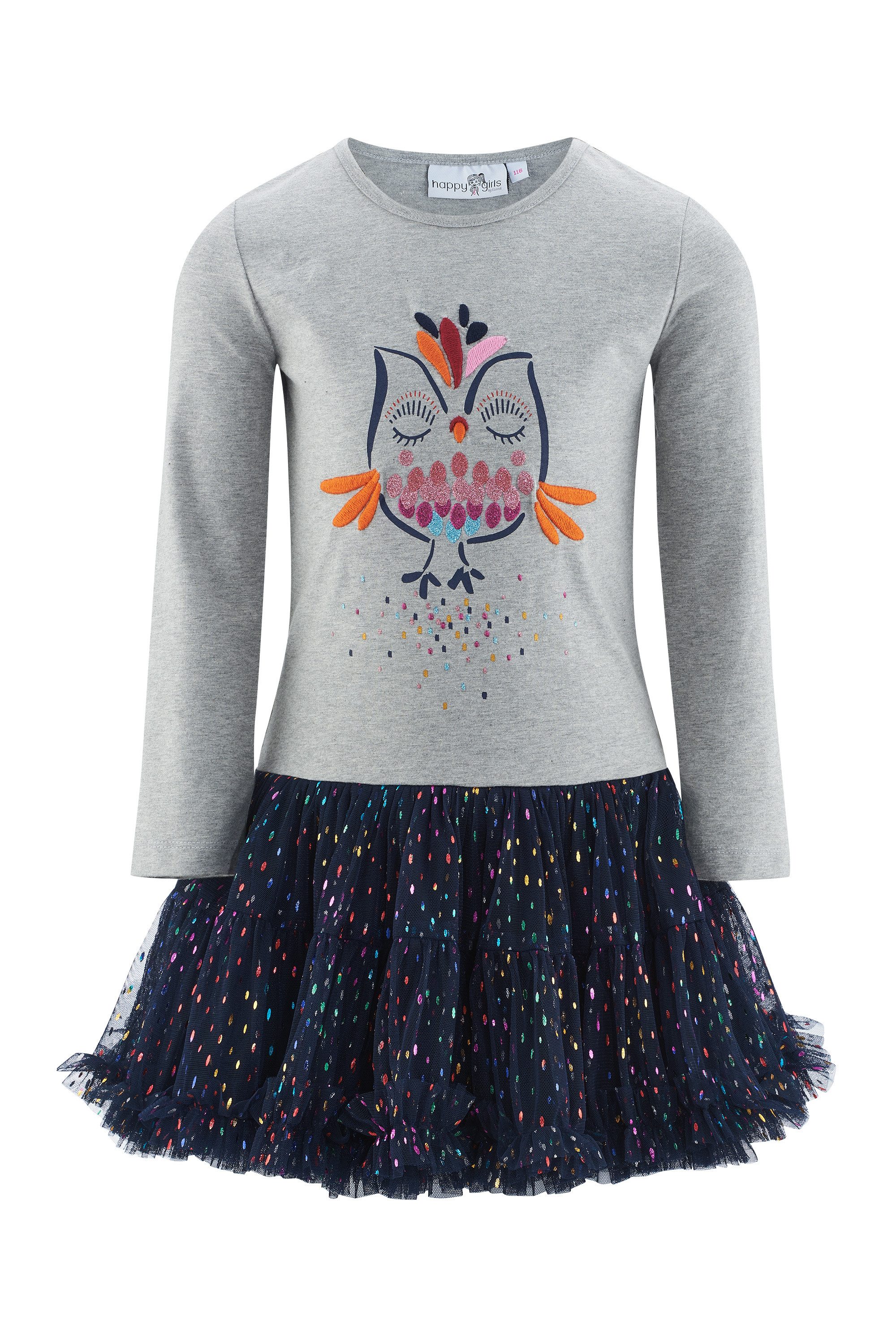 happy girls Jerseyjurk meisjes jersey jurken maat 92 grijs
