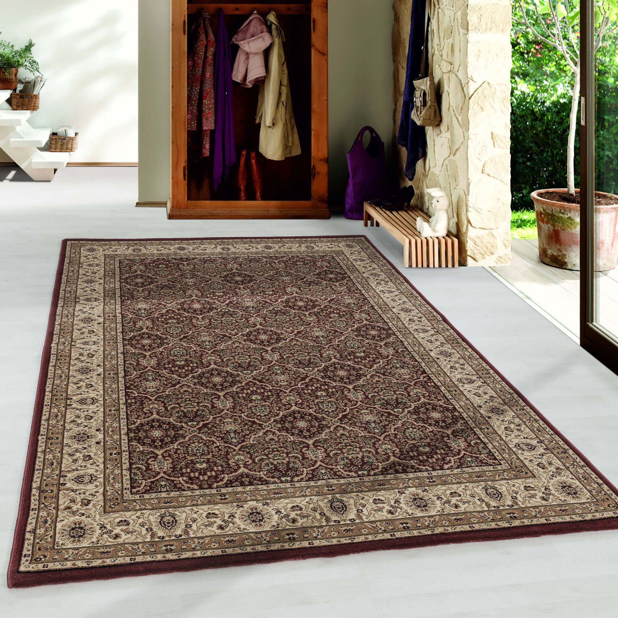 Ayyildiz Teppiche Vloerkleed KASJMIER 2602 Woonkamer, oriënt look moderne vloerkleden maat 300 cm x 400 cm x 10 mm rood