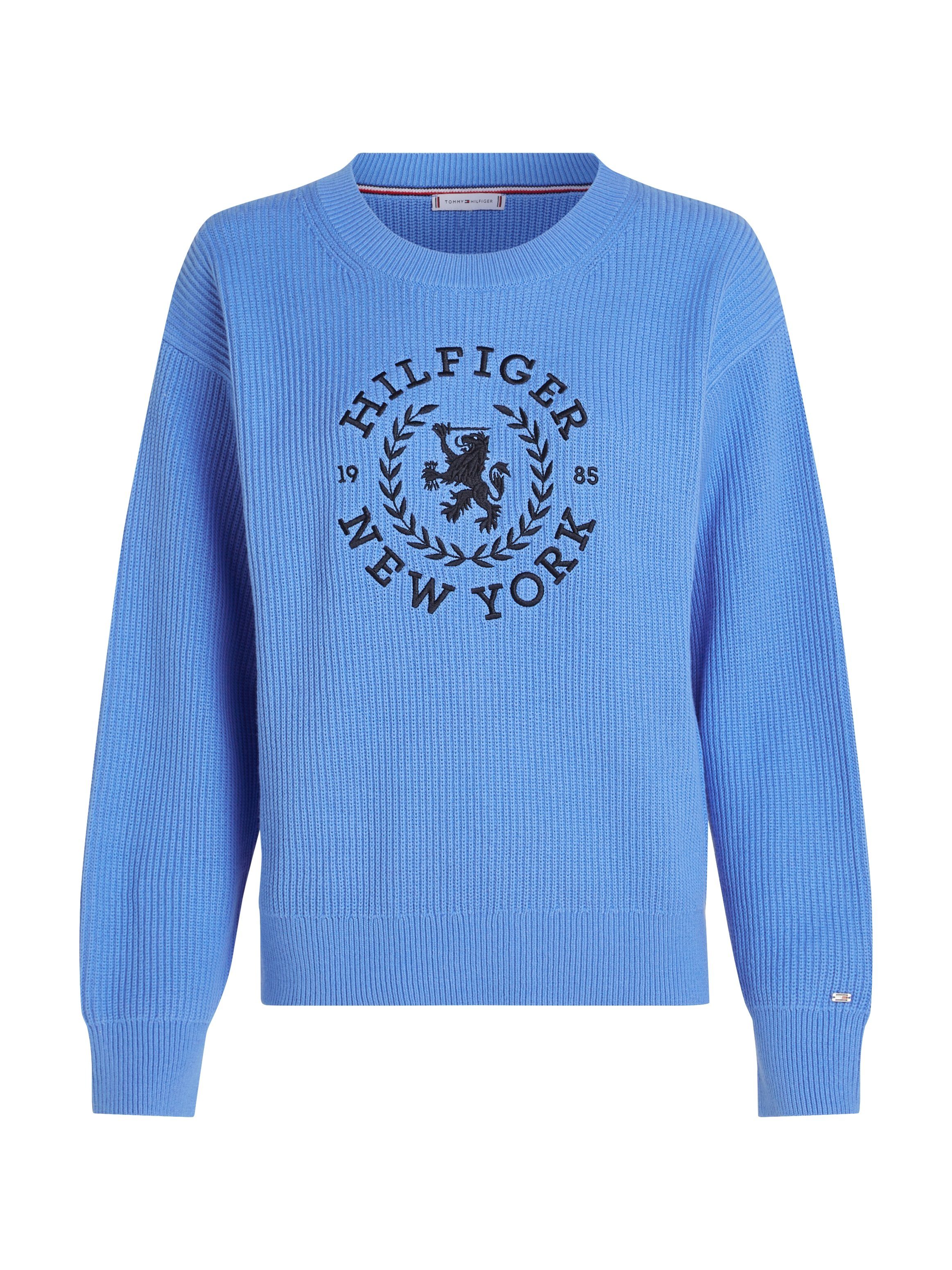 Tommy Hilfiger Trui met ronde hals met merklabel