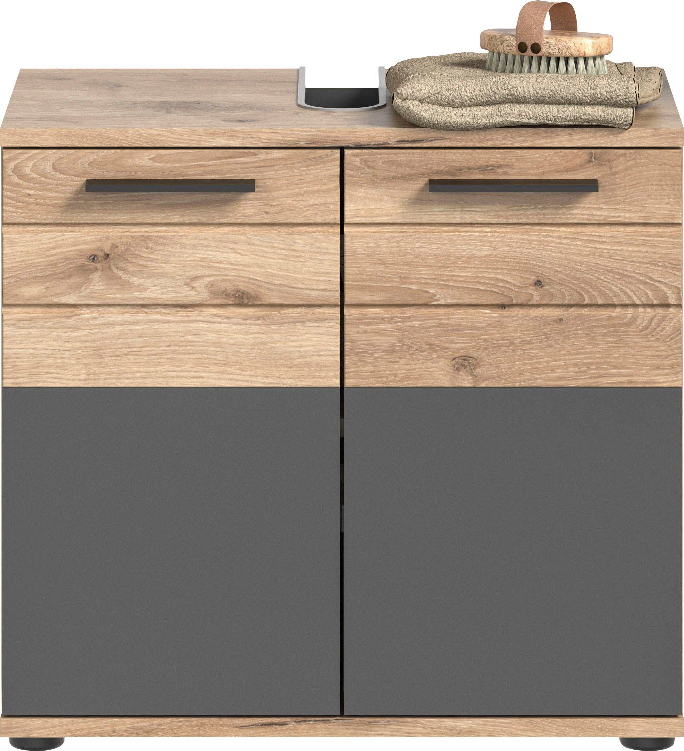INOSIGN Wastafelonderkast Riga, breedte 60 cm, 2 deuren, 2 vakken, met sifonuitsparing Staande kast, onderkast, badkamermeubels, badkast, kast, badkamer