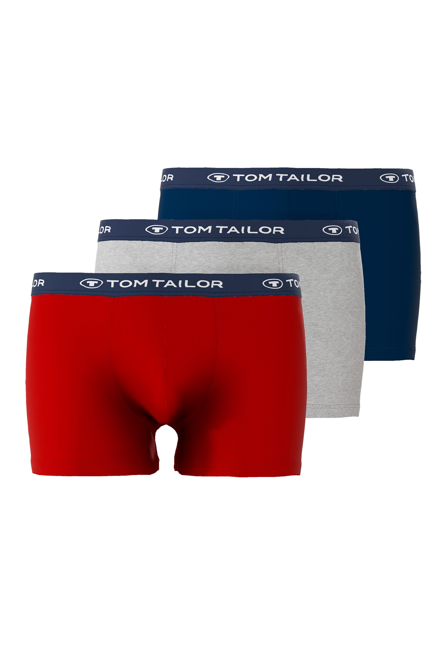 Tom Tailor Boxershort Buffer met aangename logobund (3 stuks) heren wijde boxershorts maat M multicolor