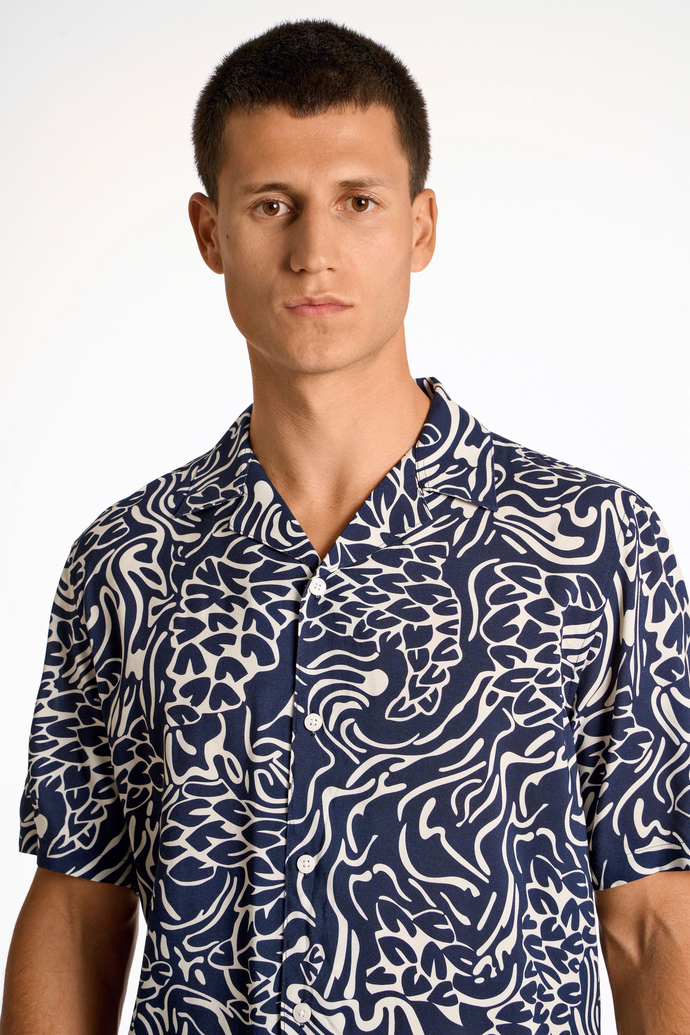 LINDBERGH Shirt met print met patroon en van 100% viscose