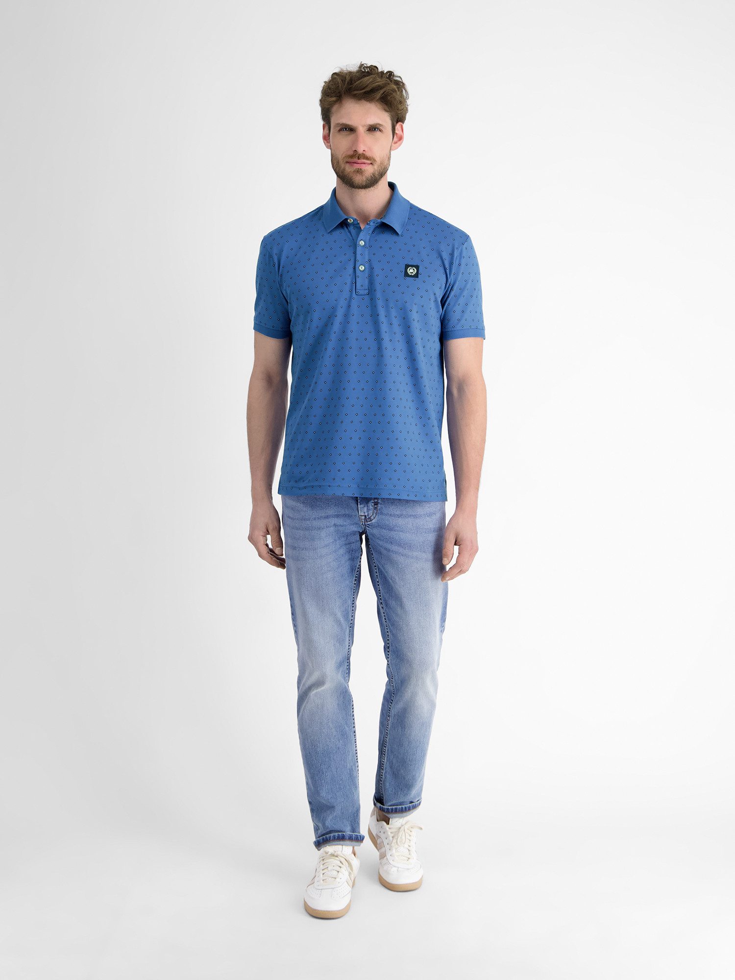 Lerros Poloshirt LERROS heren poloshirt met minimalistische print