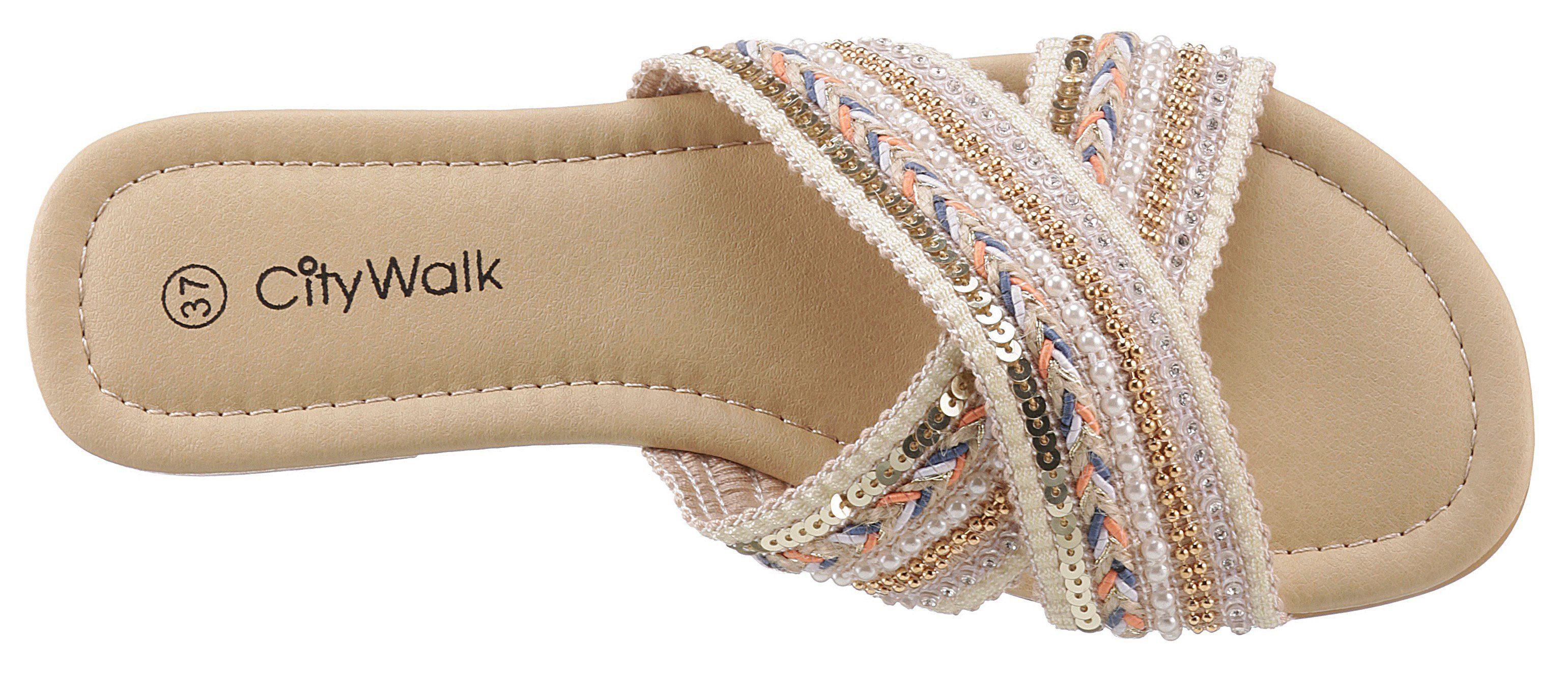 CITY WALK Slippers zomerschoen, slippers in boho-look