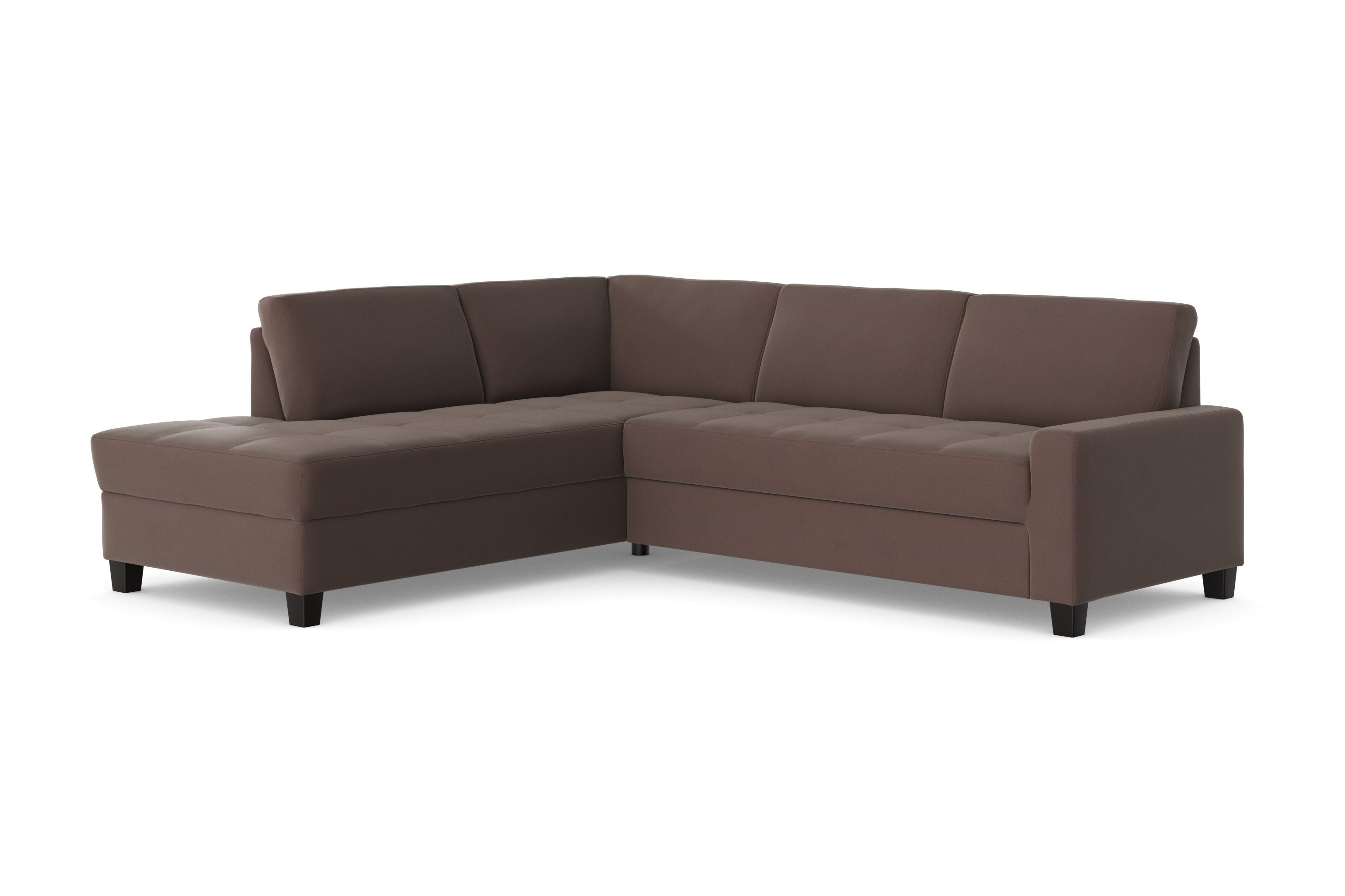 DOMO collection Hoekbank Florentina tijdloos en elegant, zitnaden als designelement, L-vorm
