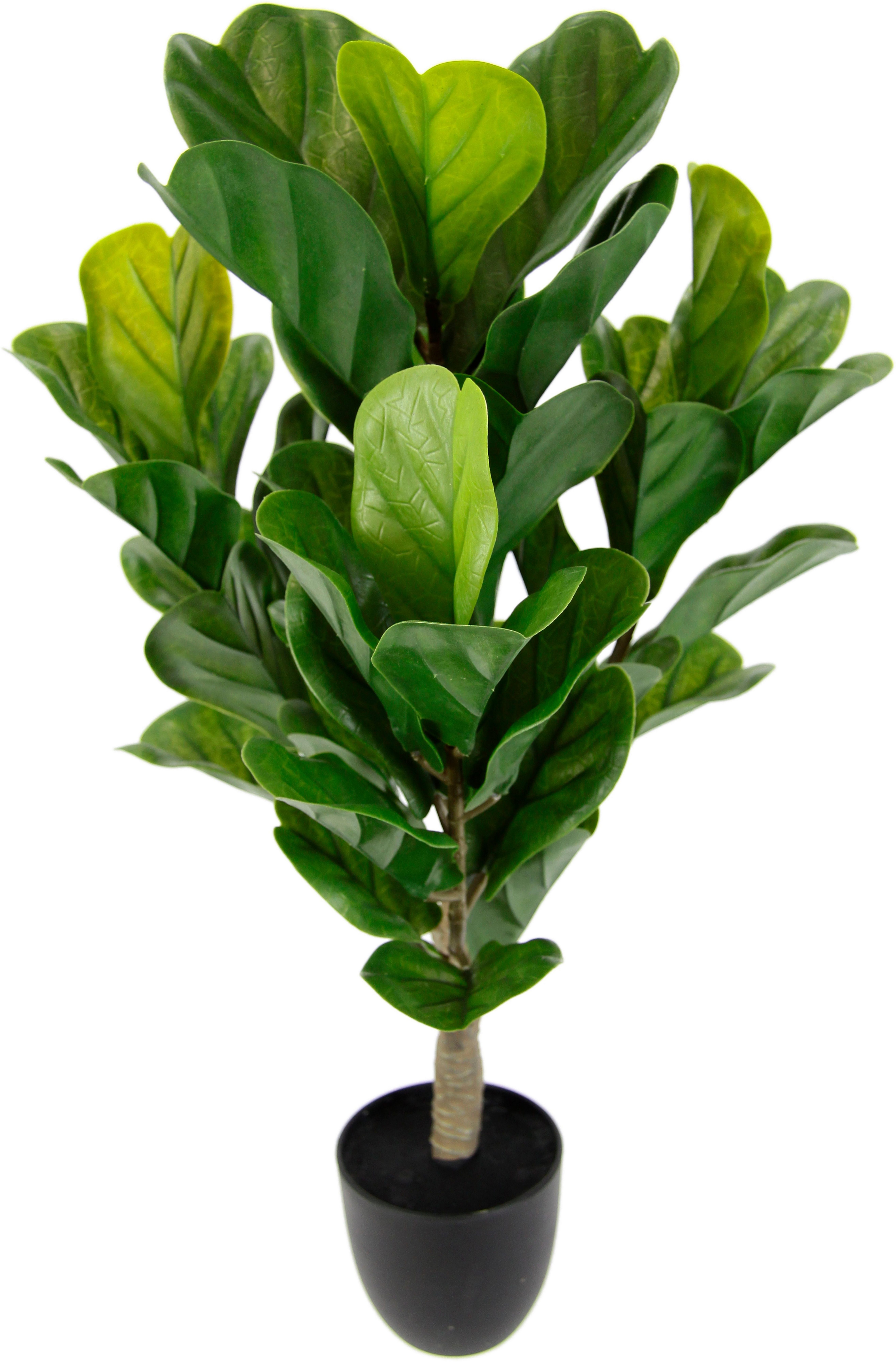 I.GE.A. Kunstplant Kunstmatige plant vijgenboom kunstplant kamerplant groene plant Kunstboom, vijgenbladplant, vijgenboom, plant, kunstboom, decoratieve plant (1 stuk)