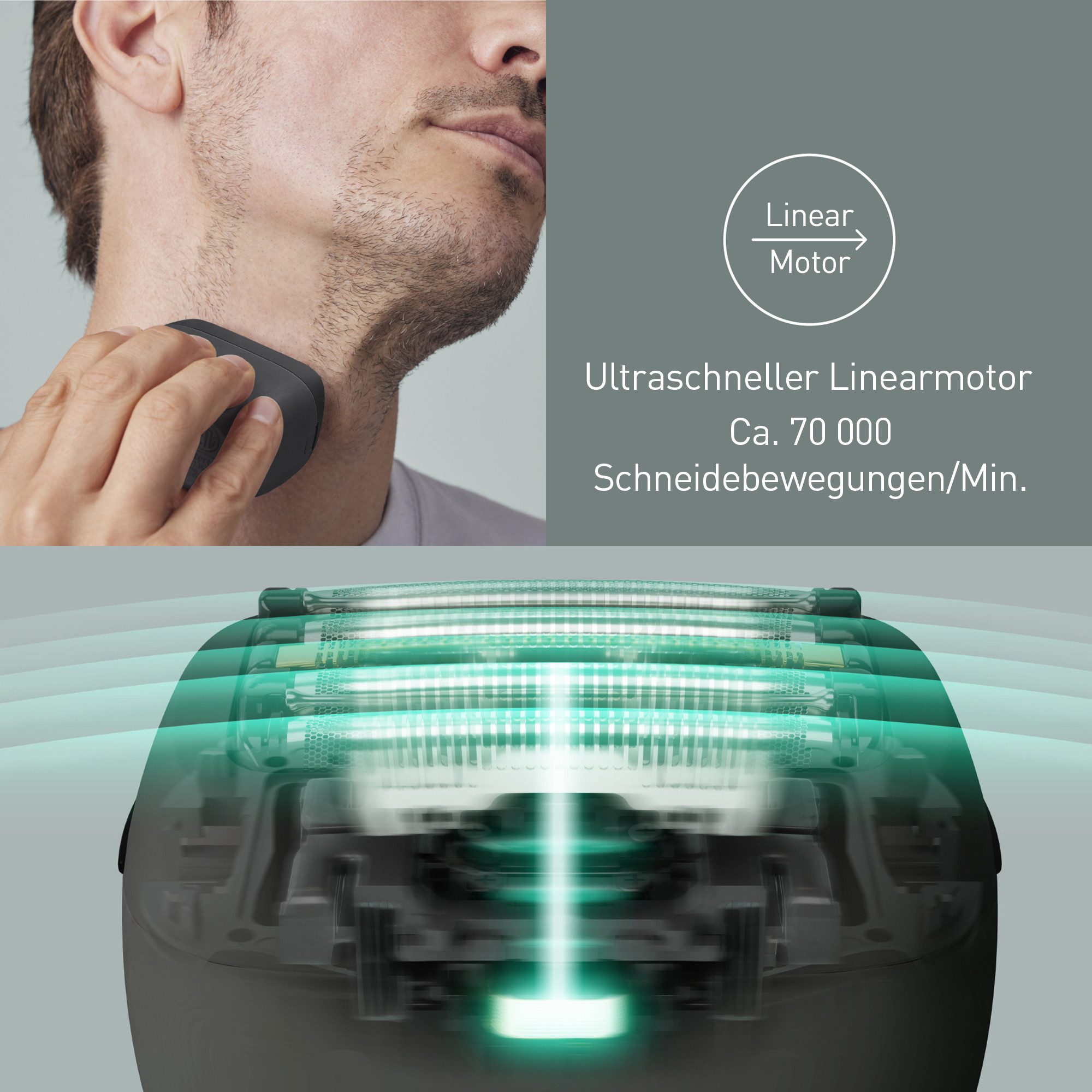 Panasonic Elektrisch scheerapparaat ES-PV3B-K803 Compact, 5 roestvrijstalen messen, USB-opladen (Type-C), baarddichtheidssensor+
