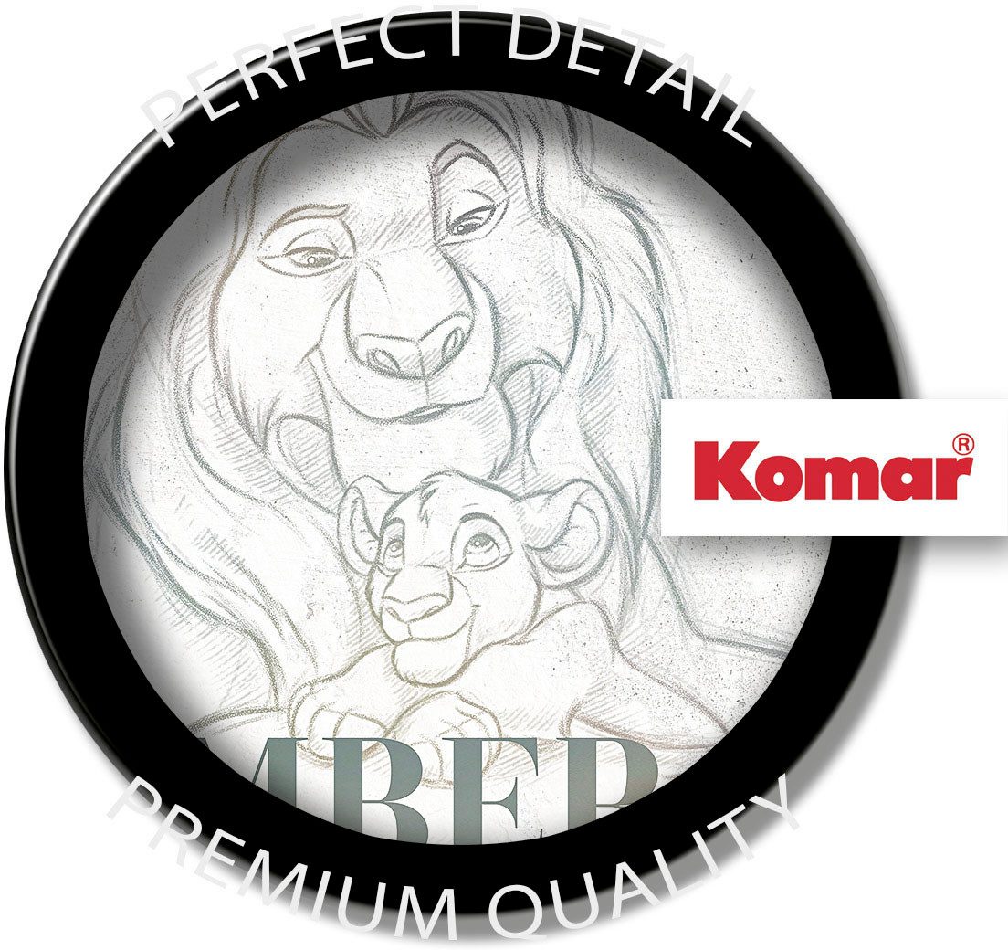 Komar Artprint op linnen Lion King Be Yourself - Afmeting 40 x 60 cm Canvasdoek met echt houten frame, kinderkamer (1 stuk)