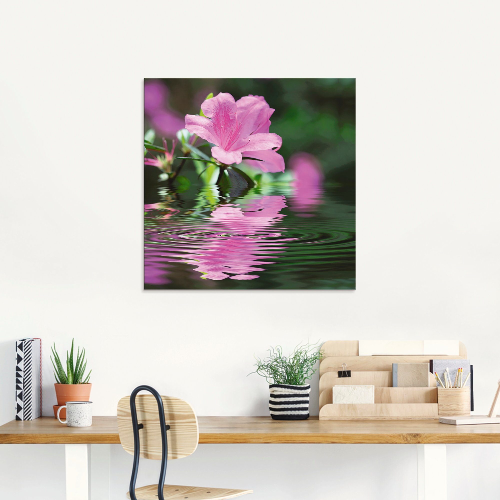 Artland Print op glas Azalee in verschillende maten