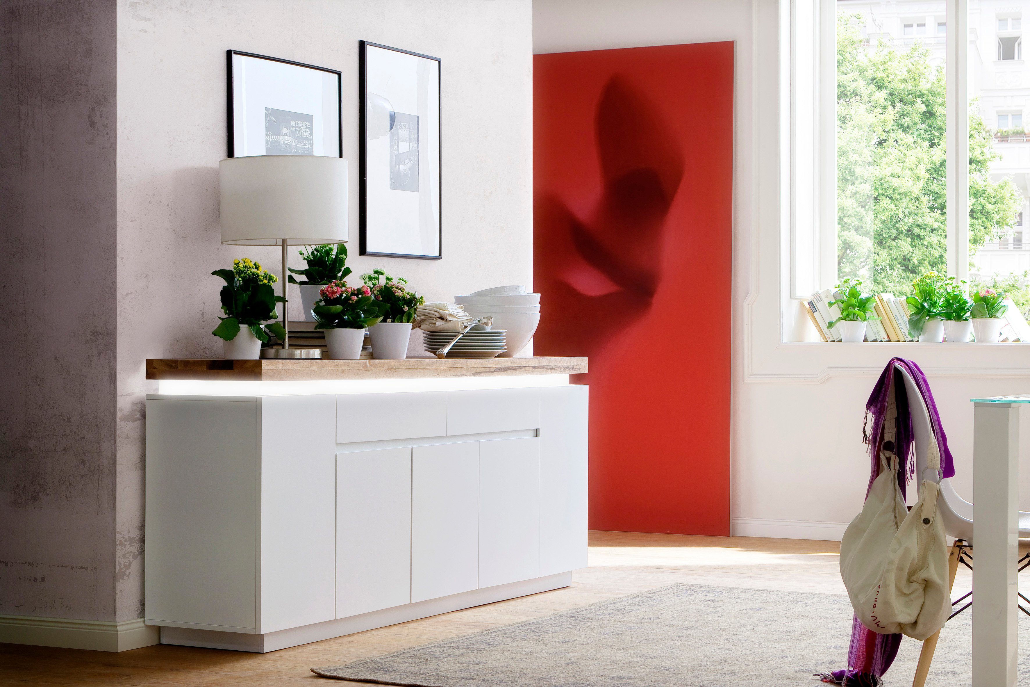 MCA furniture Dressoir Romina met ledverlichting wit dimbaar, incl. afstandsbediening