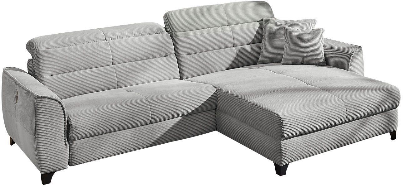 Jockenhöfer Gruppe Hoekbank Double One L-vorm met 2 x 120 cm brede, elektrisch verstelbare relaxfuncties