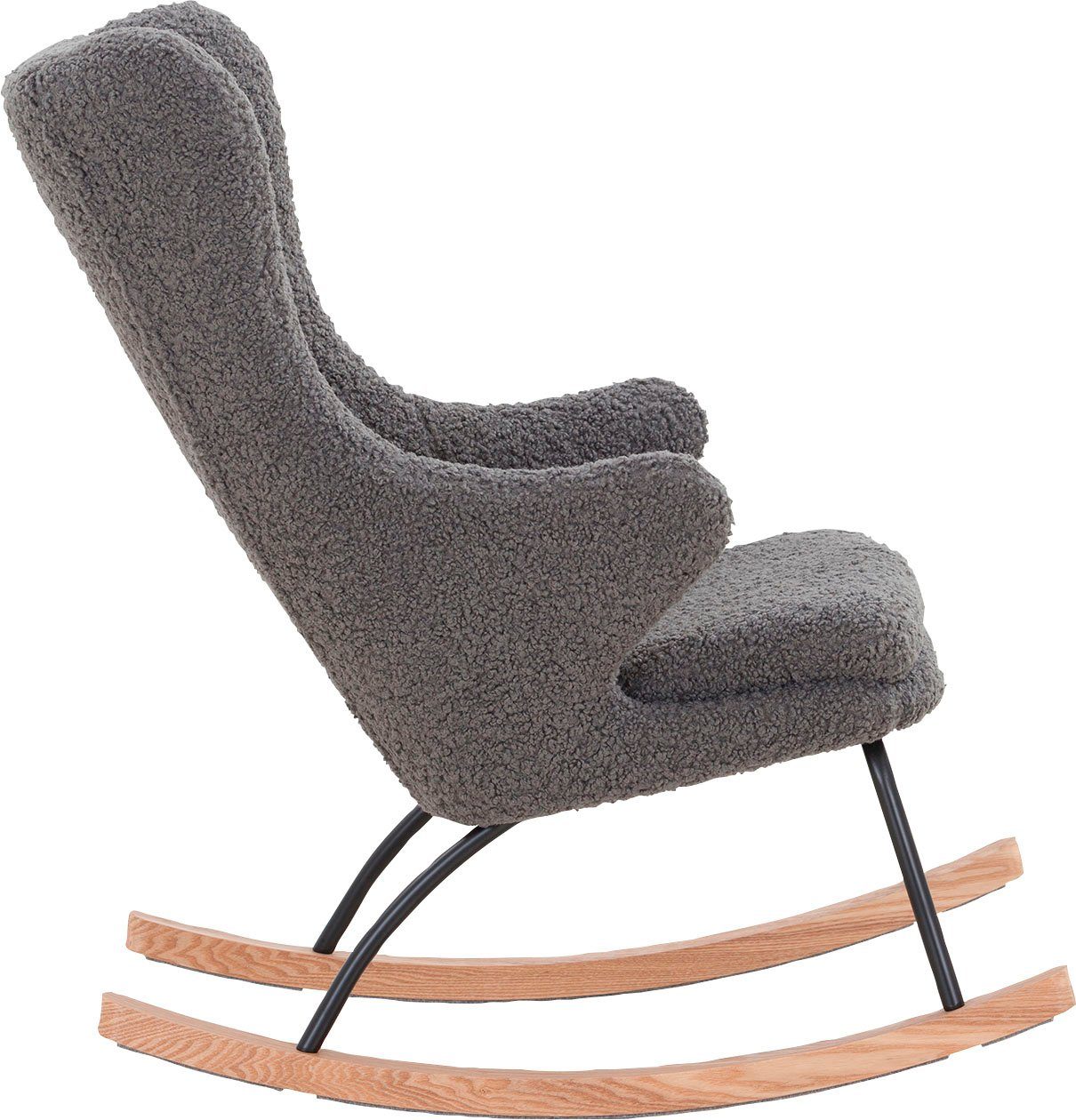 SalesFever Schommelstoel Bekleding in imitatiebont-look