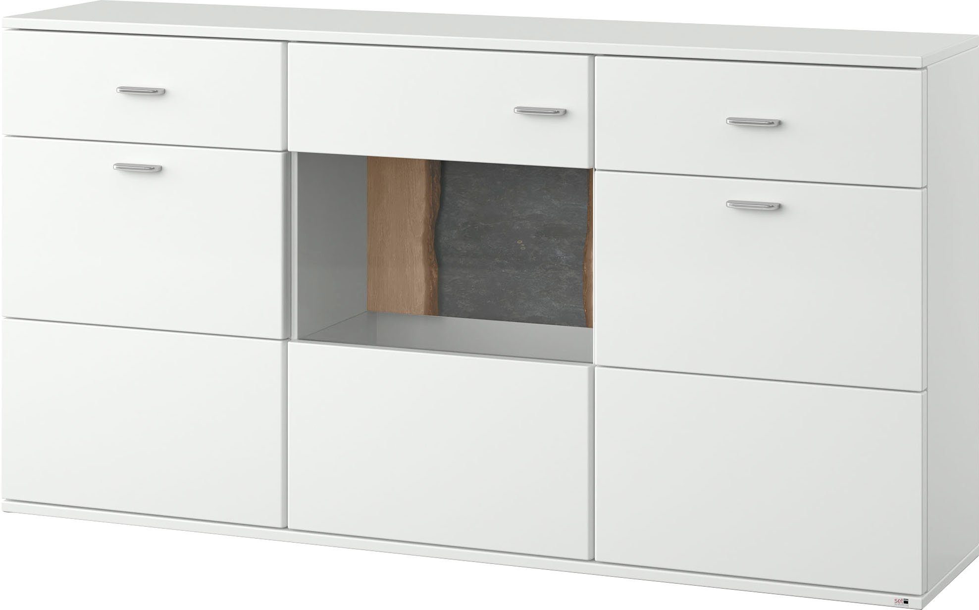 set one by Musterring Dressoir Tacoma Type 53, breedte 180 cm, met getinte glasdeur