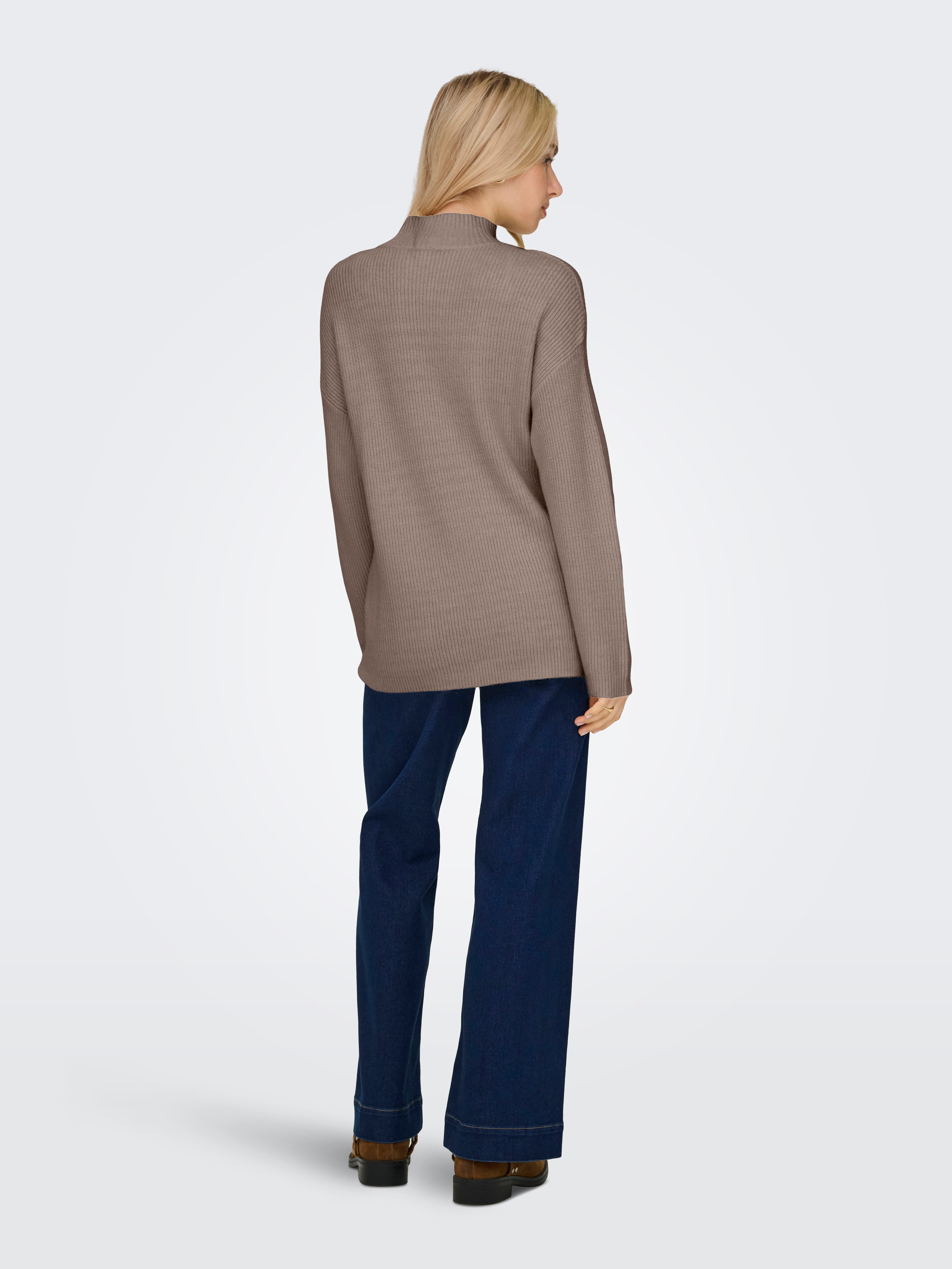 Only Gebreide trui ONLKATIA LS RIB HIGHNECK CC KNT