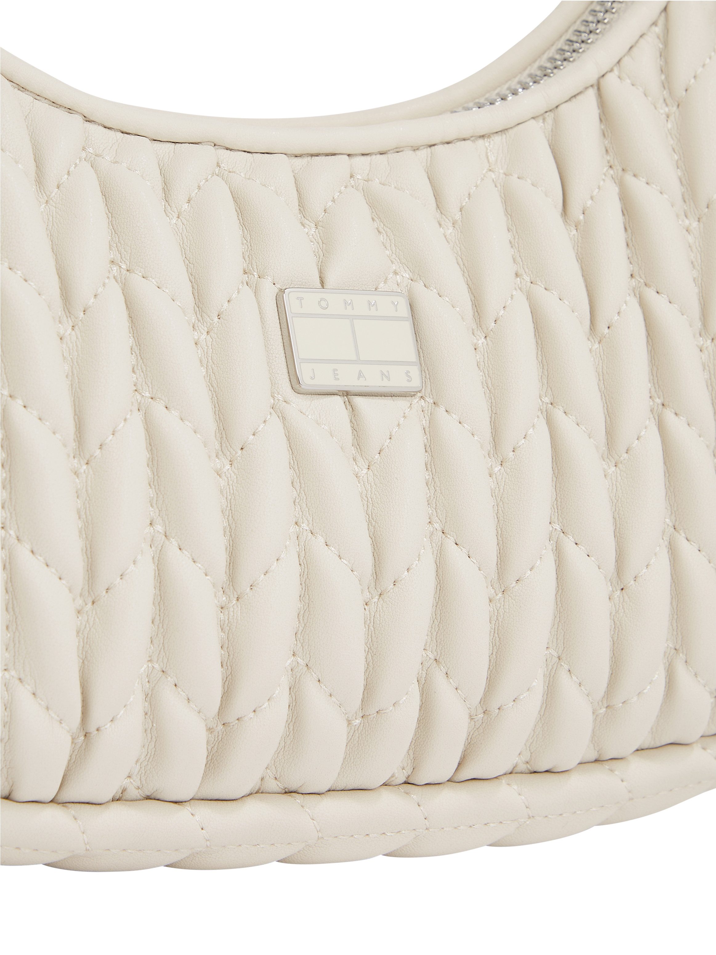 TOMMY JEANS Schoudertas TJW ICONIC SHOULDER QUILTED , dames schoudertas, draagtas met decoratieve kettinghandvat
