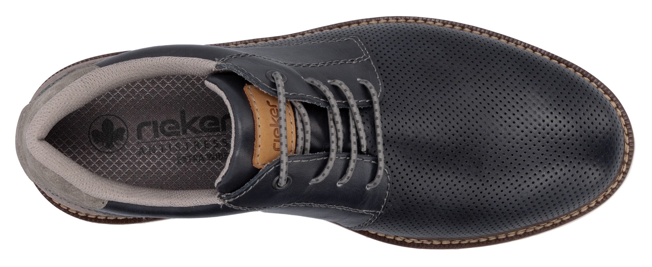 Rieker Veterschoenen , lage schoen, casual veterschoen met gemakkelijke instap dankzij elastische band