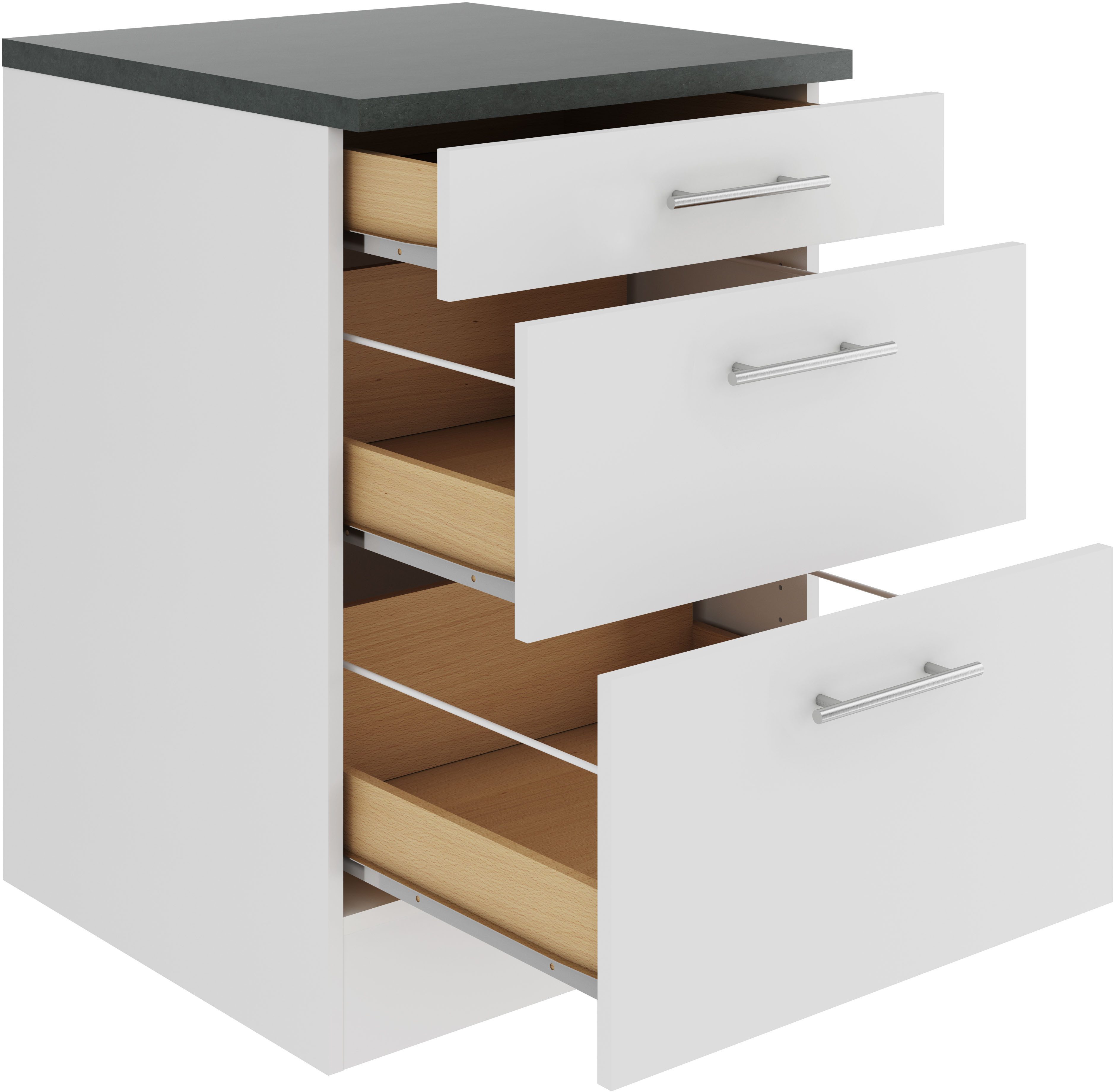OPTIFIT Onderkast Bella Breedte 60 cm, 2 lades, 1 schuiflade