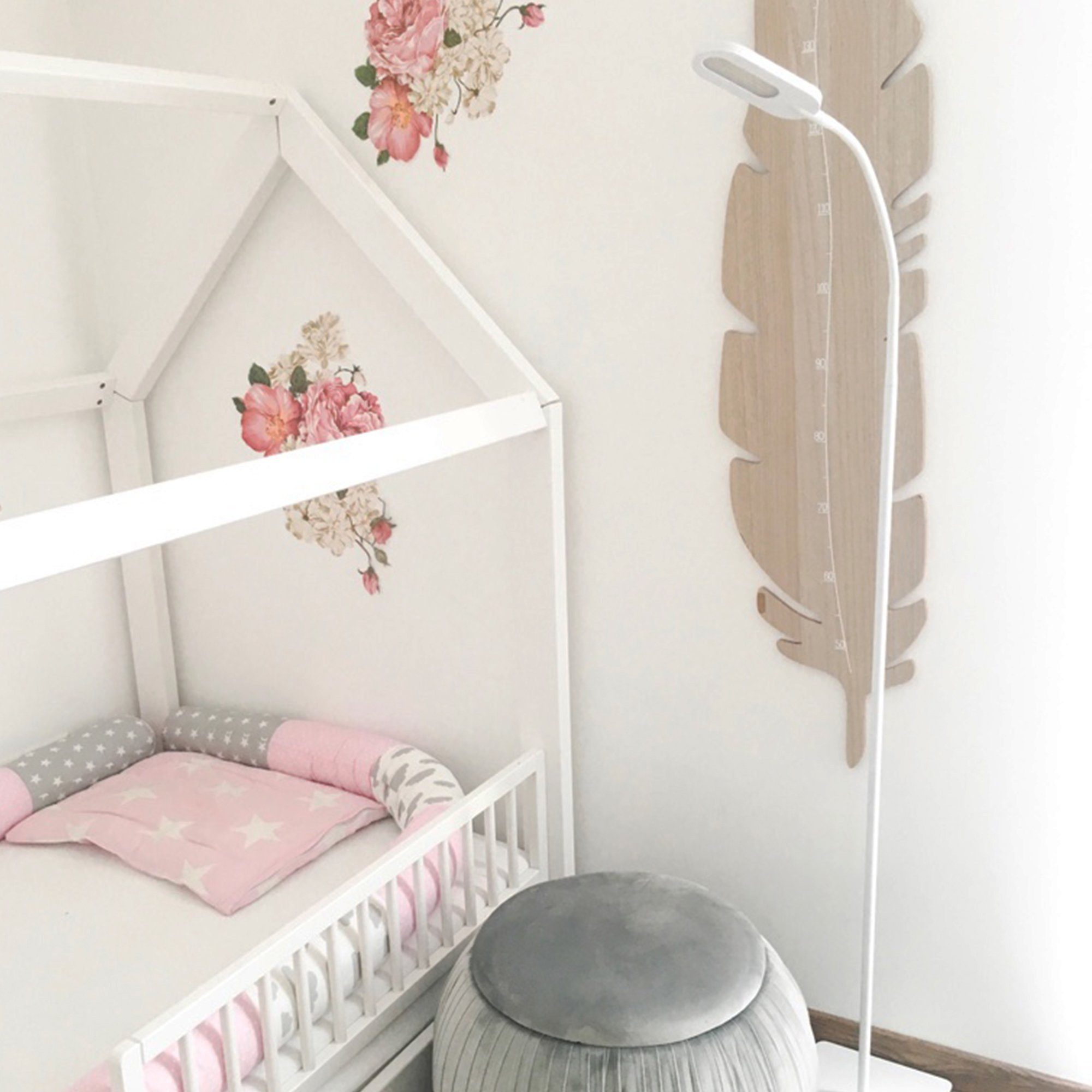 B.K.Licht Staande ledlamp LED vloerlamp dimbaar draaibaar incl. 8W 600lm geheugen & touch wit