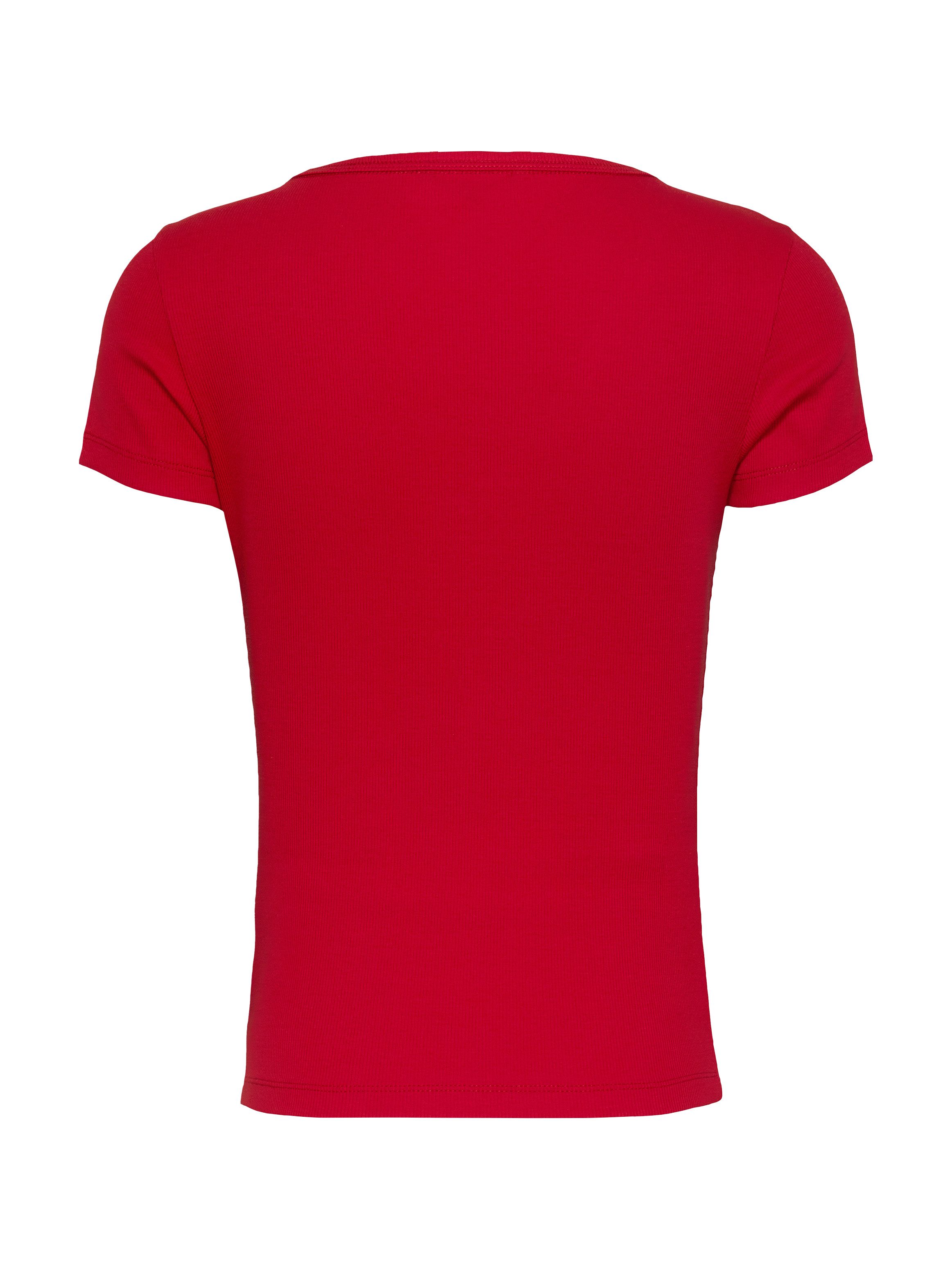 TOMMY JEANS T-shirt Slim Essential Rib V-Neck Rippshirt