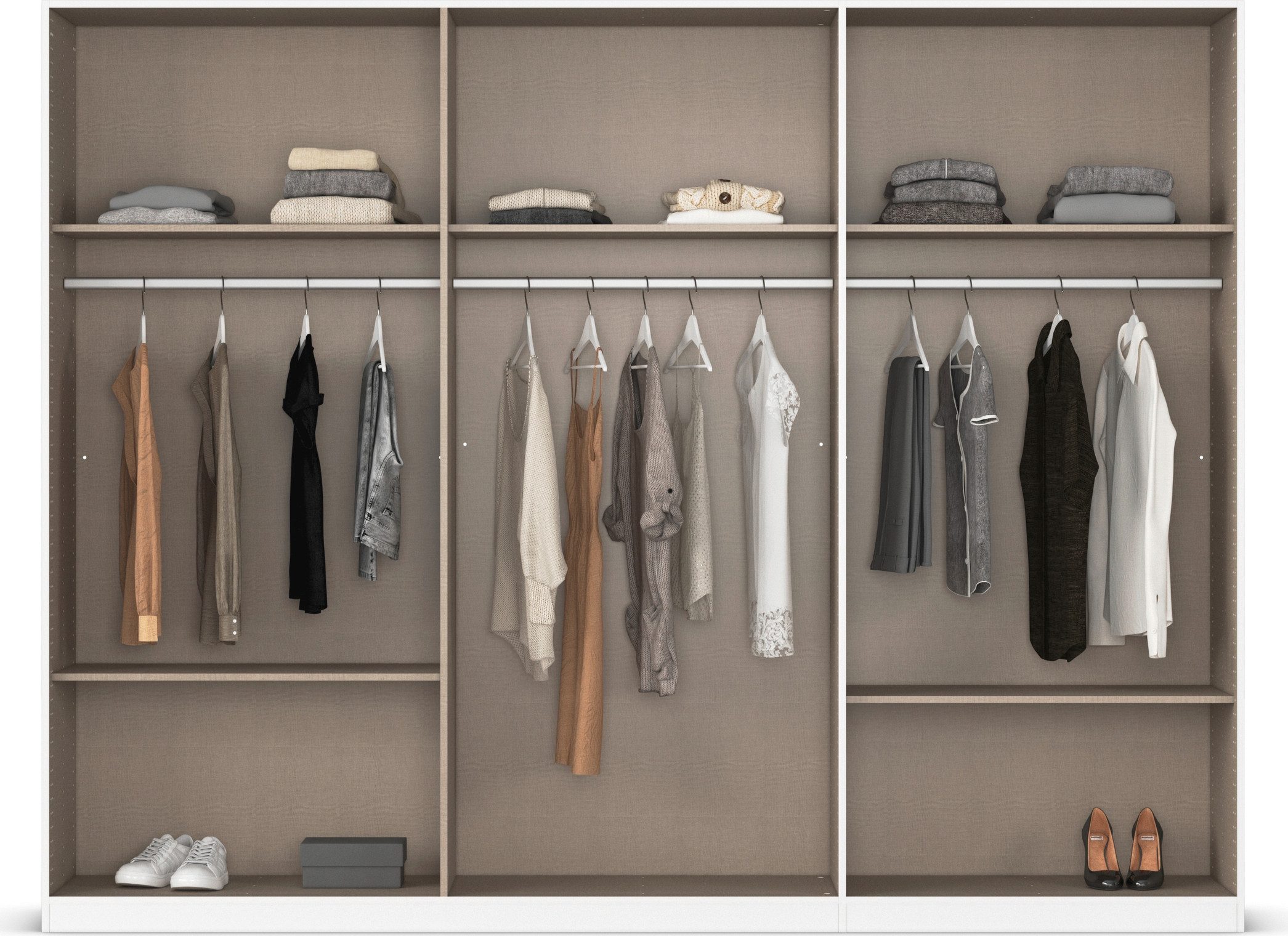 rauch Draaideurkast Kleiderschrank Schrank Garderobe AGORDO TOPSELLER Schlafzimmer doordachte binnenuitrusting, in 6 breedtes en 2 hoogtes made in germany
