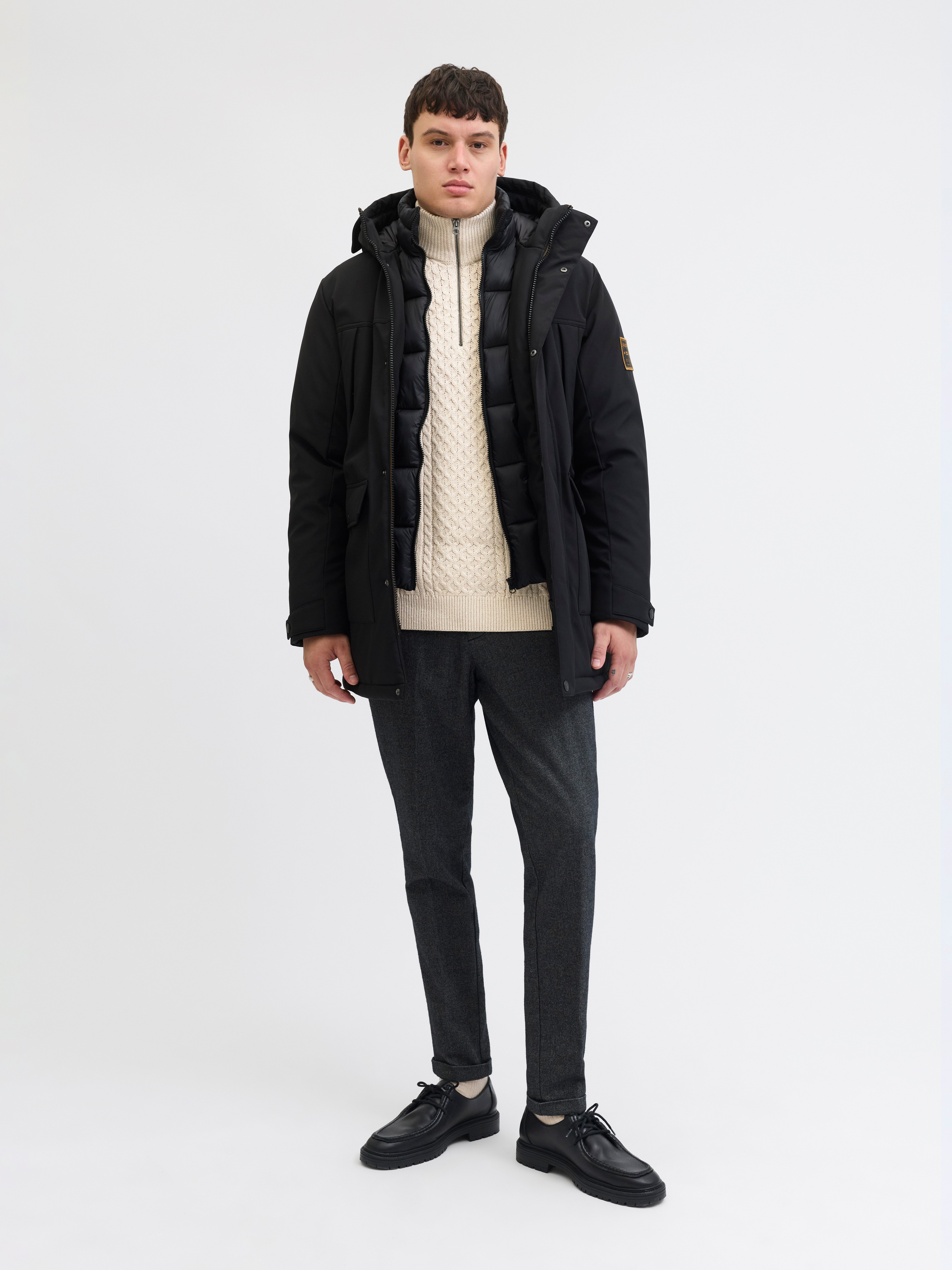 Jack & Jones Schipperstrui JPRBLUSEAN KNIT CABLE HALF ZIP SN