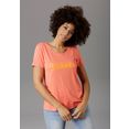 aniston selected t-shirt "ohlala" oranje