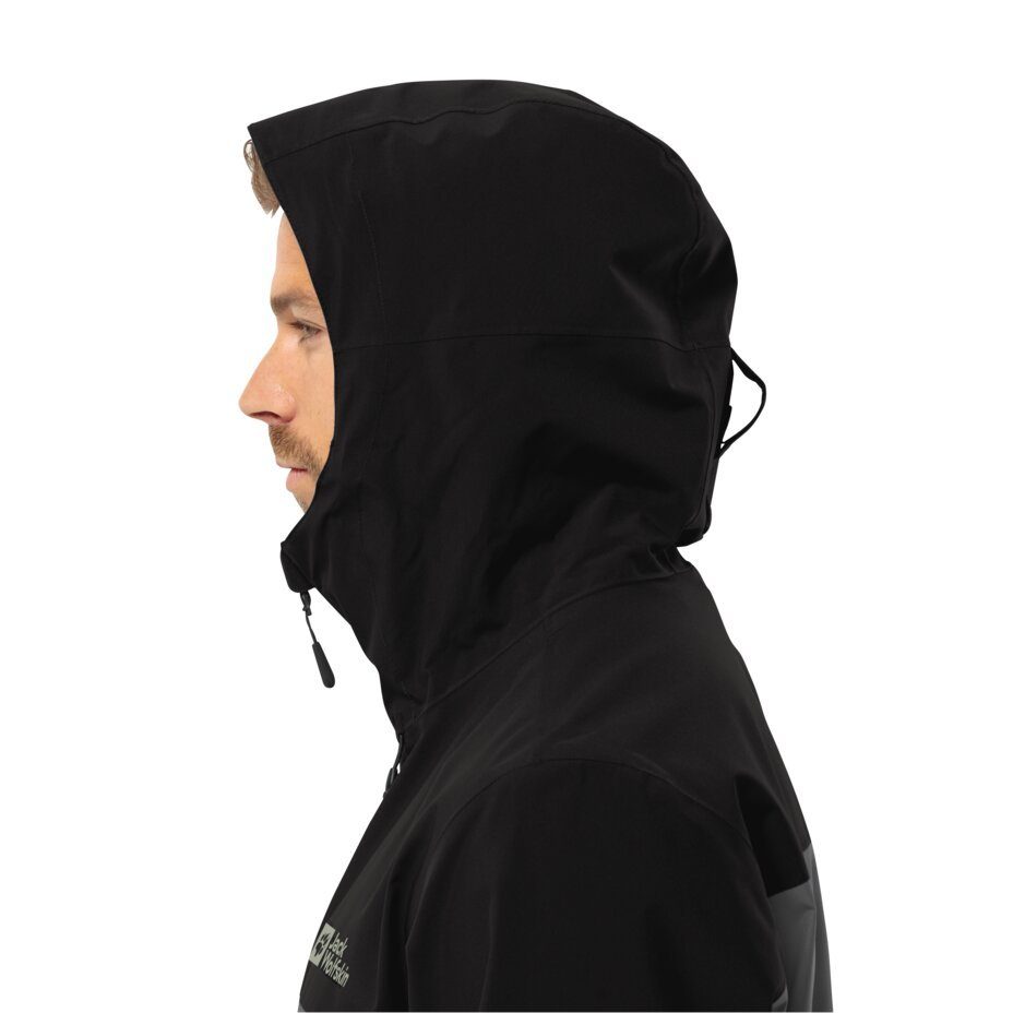 Jack Wolfskin Functioneel jack WEILTAL 2L JKT M Capuchon: vast verbonden met de jas