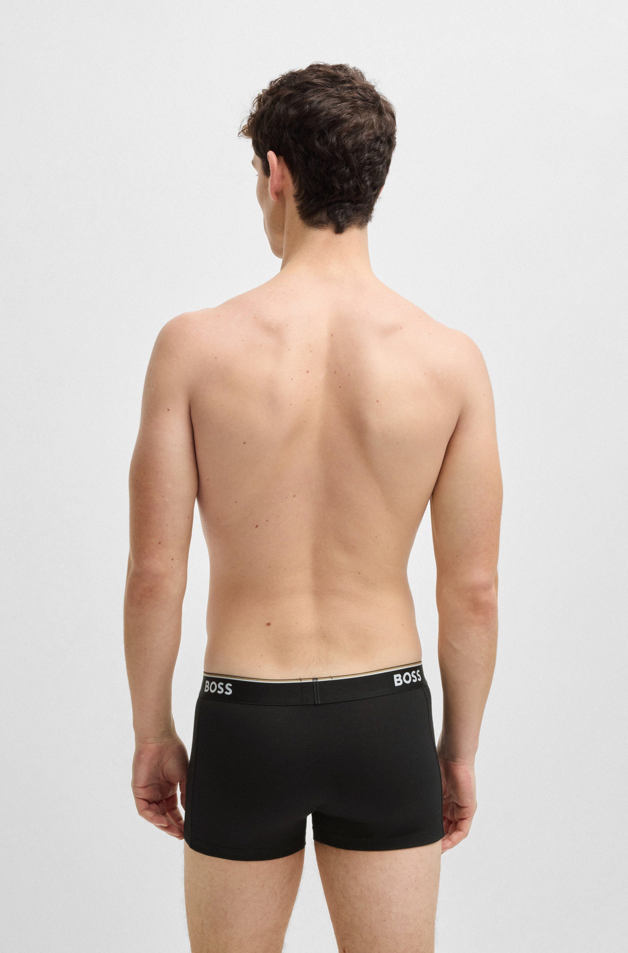 BOSS Boxershort TRUNK 3 PACK met boss opdruk op de tailleband (3 stuks)