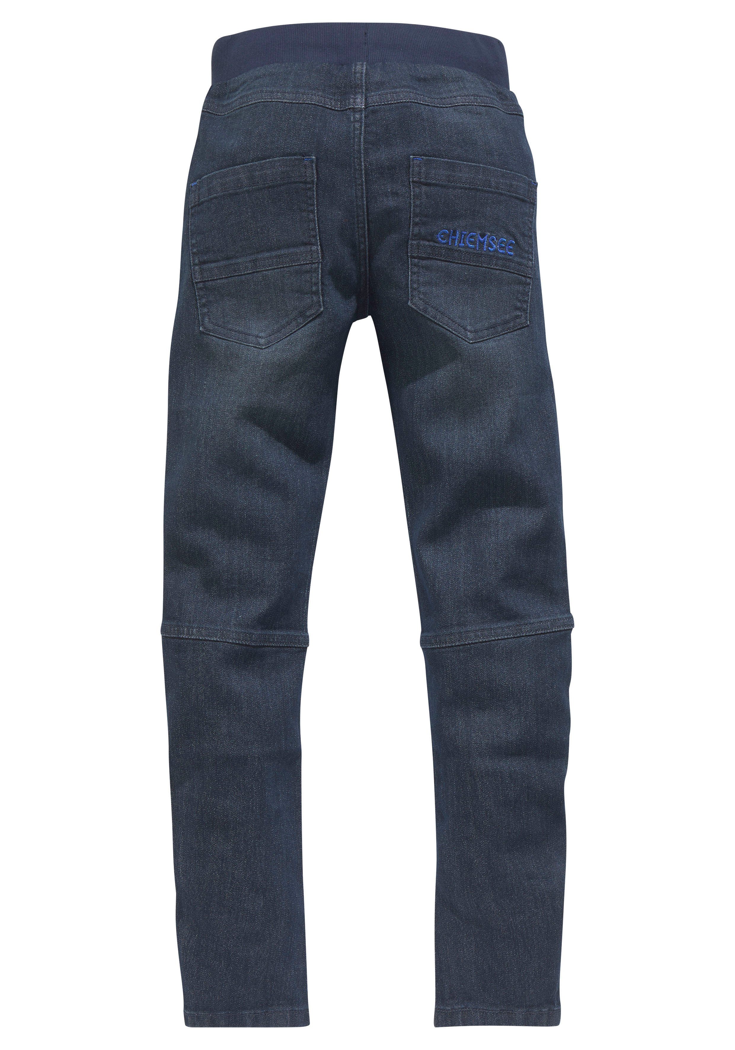Chiemsee Comfortjeans Stretchjeans voor jongens smalle broekpasvorm, used-wassing, lage taille