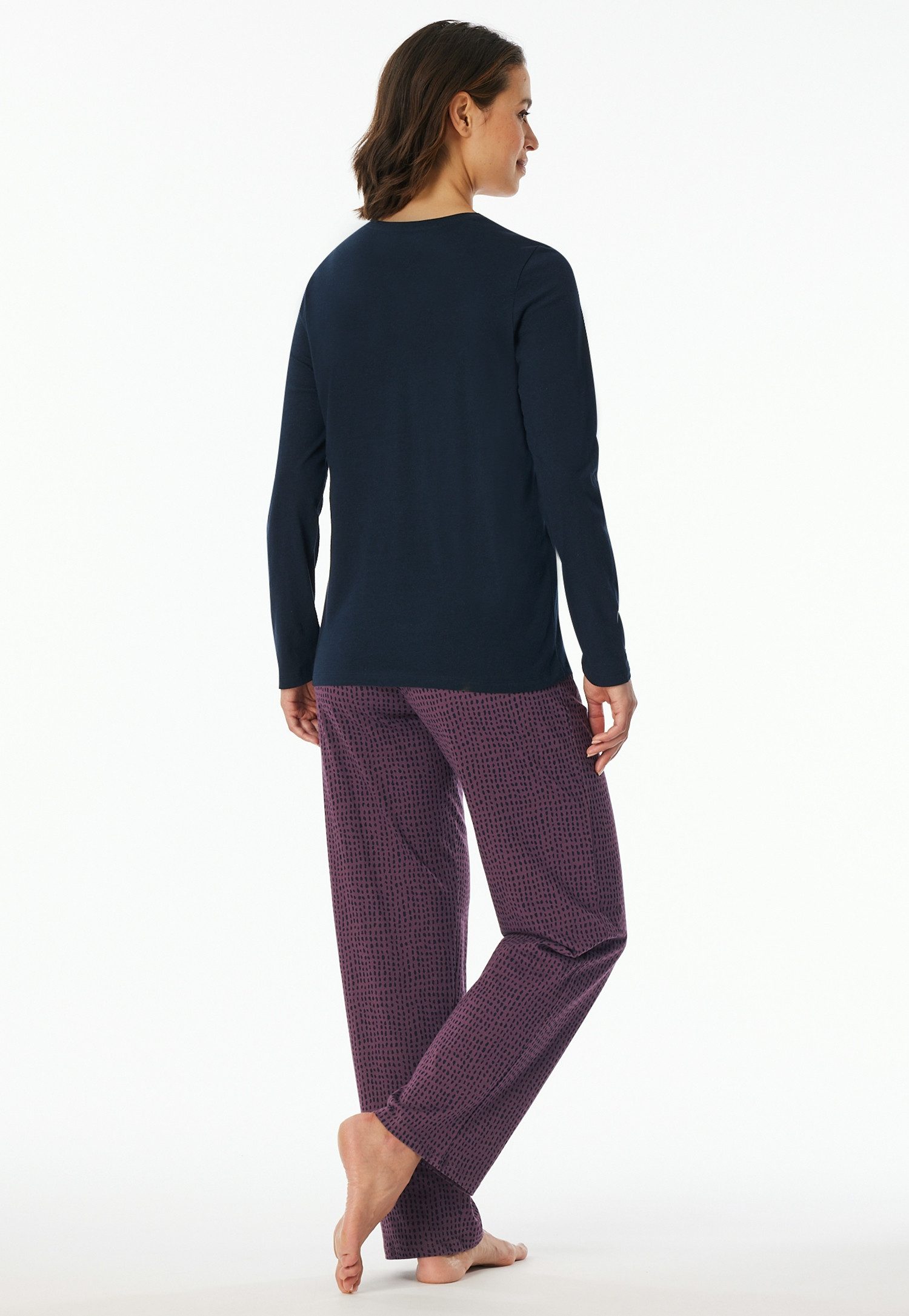 uncover by SCHIESSER Pyjama UNCOVER Nightwear Katoen, single jersey kwaliteit, lange mouwen, comfortabel, ademend (2-delig)