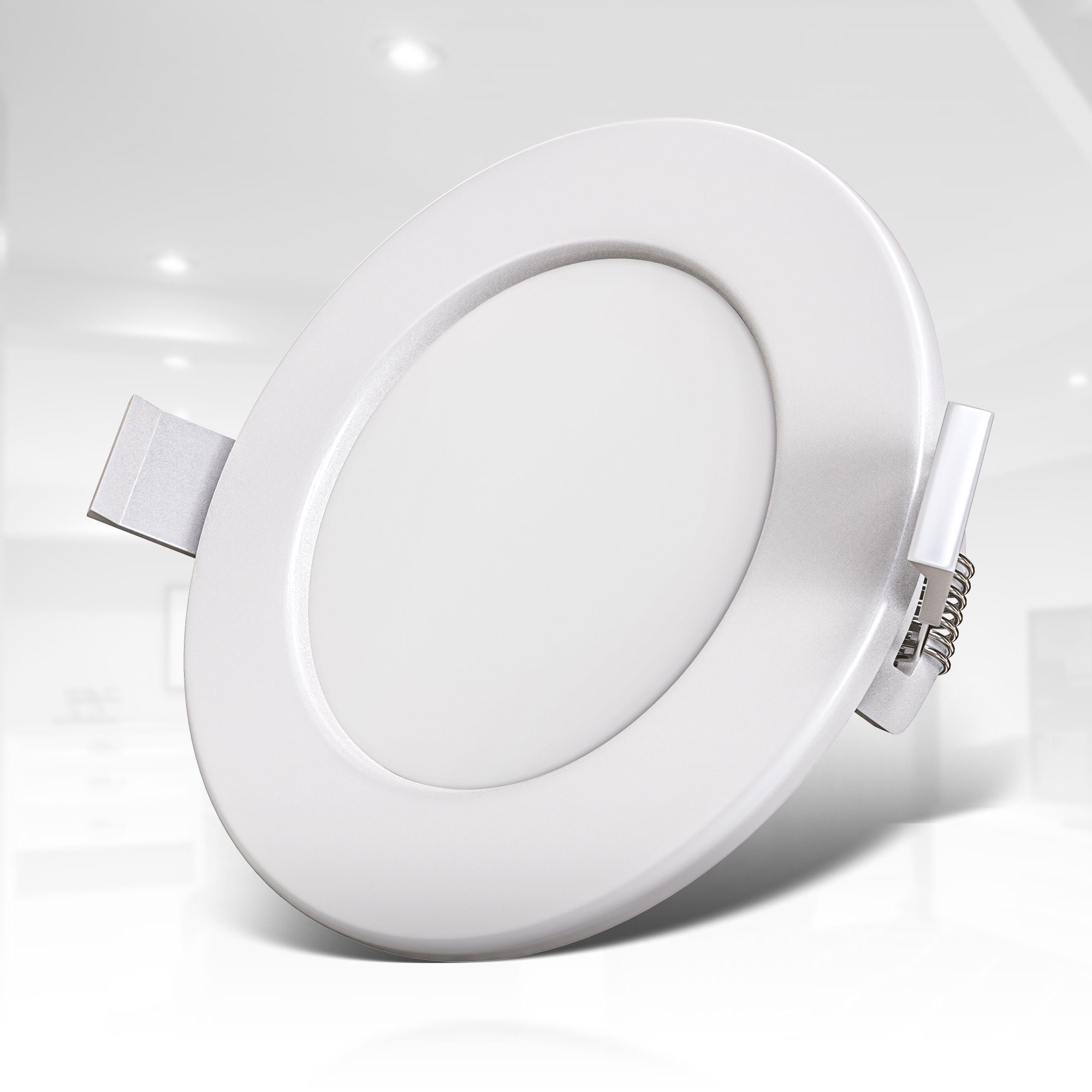 B.K.Licht Ledinbouwlamp 3-delige bad inbouwspot, IP44 beschermd, platte inbouwspots