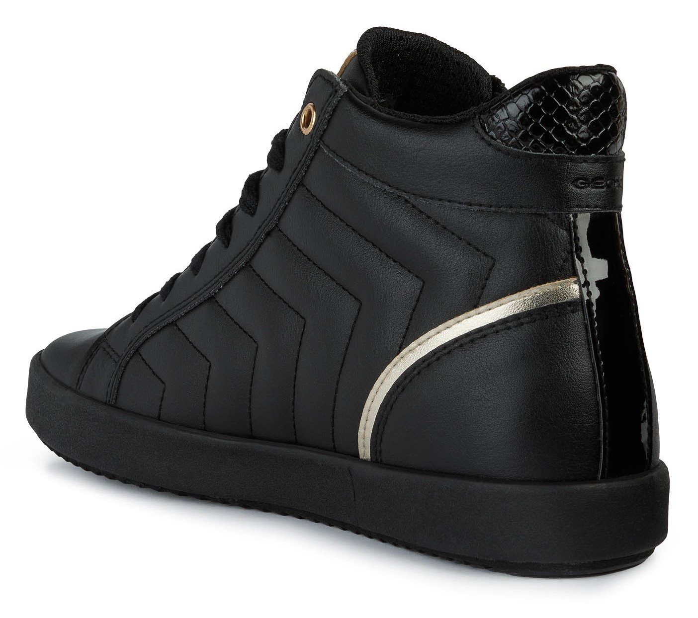 Geox Sneakers D BLOMIEE met modieuze stiksels, vrijetijdsschoen, lage schoen, veterschoen