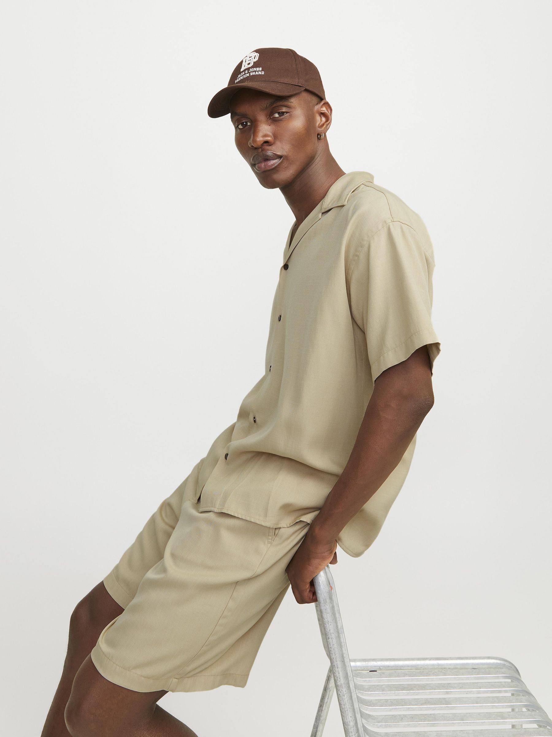 Jack & Jones Overhemd met korte mouwen JPRCCAARON TENCEL RESORT SHIRT S/S LN