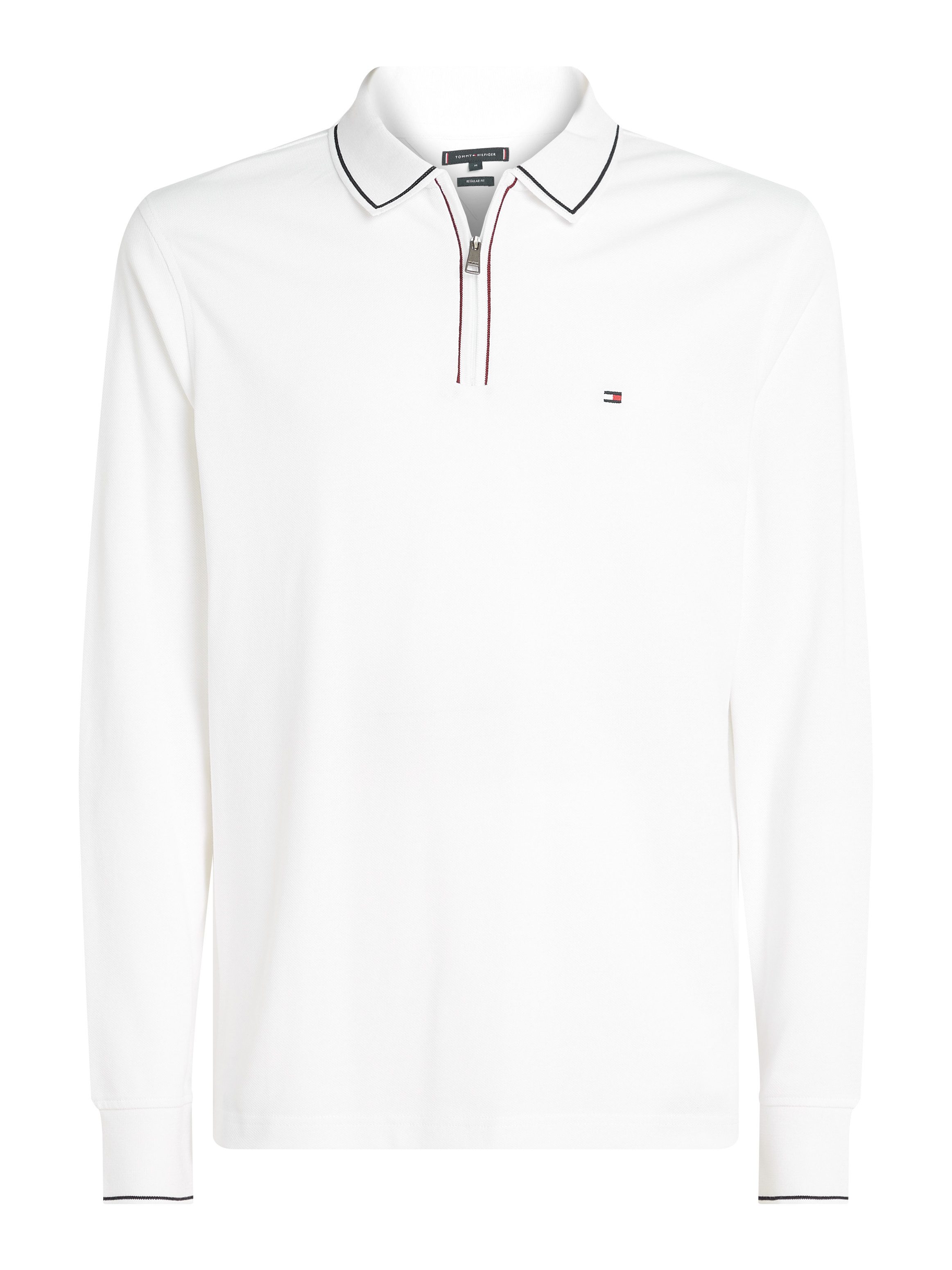 Tommy Hilfiger Poloshirt met lange mouwen LS ZIP RWB DETAIL REG POLO