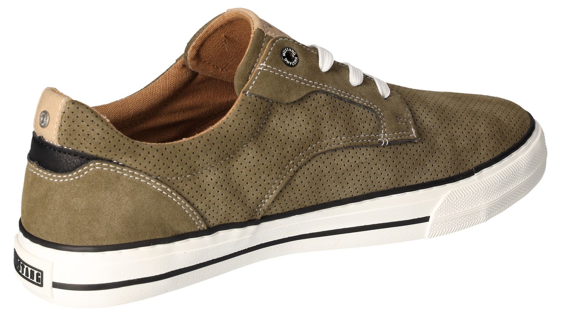Mustang Shoes Sneakers , vrijetijdsschoen, lage schoen, veterschoen met siernaad
