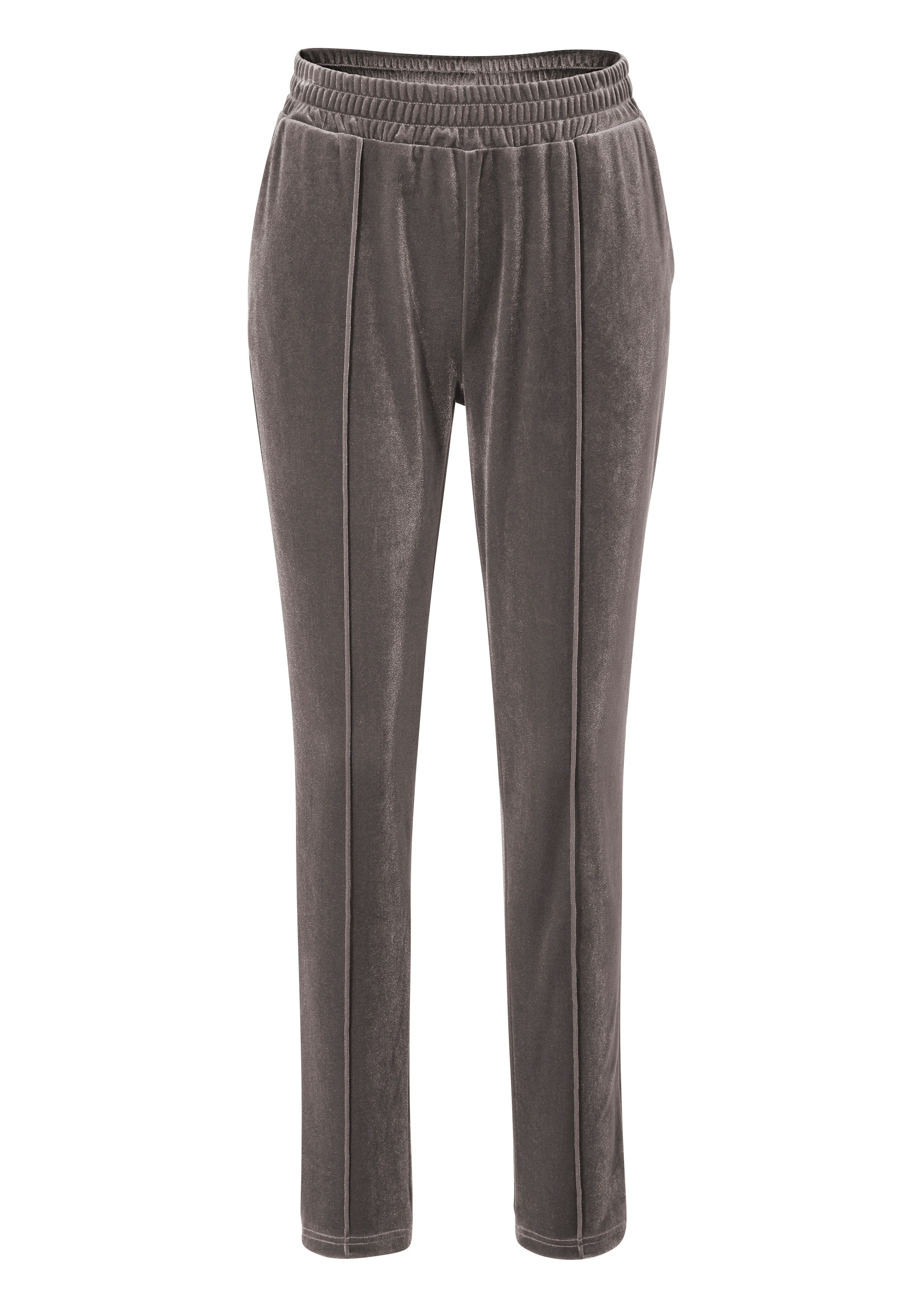 Aniston CASUAL Comfortbroek van edele, glanzende fluweel