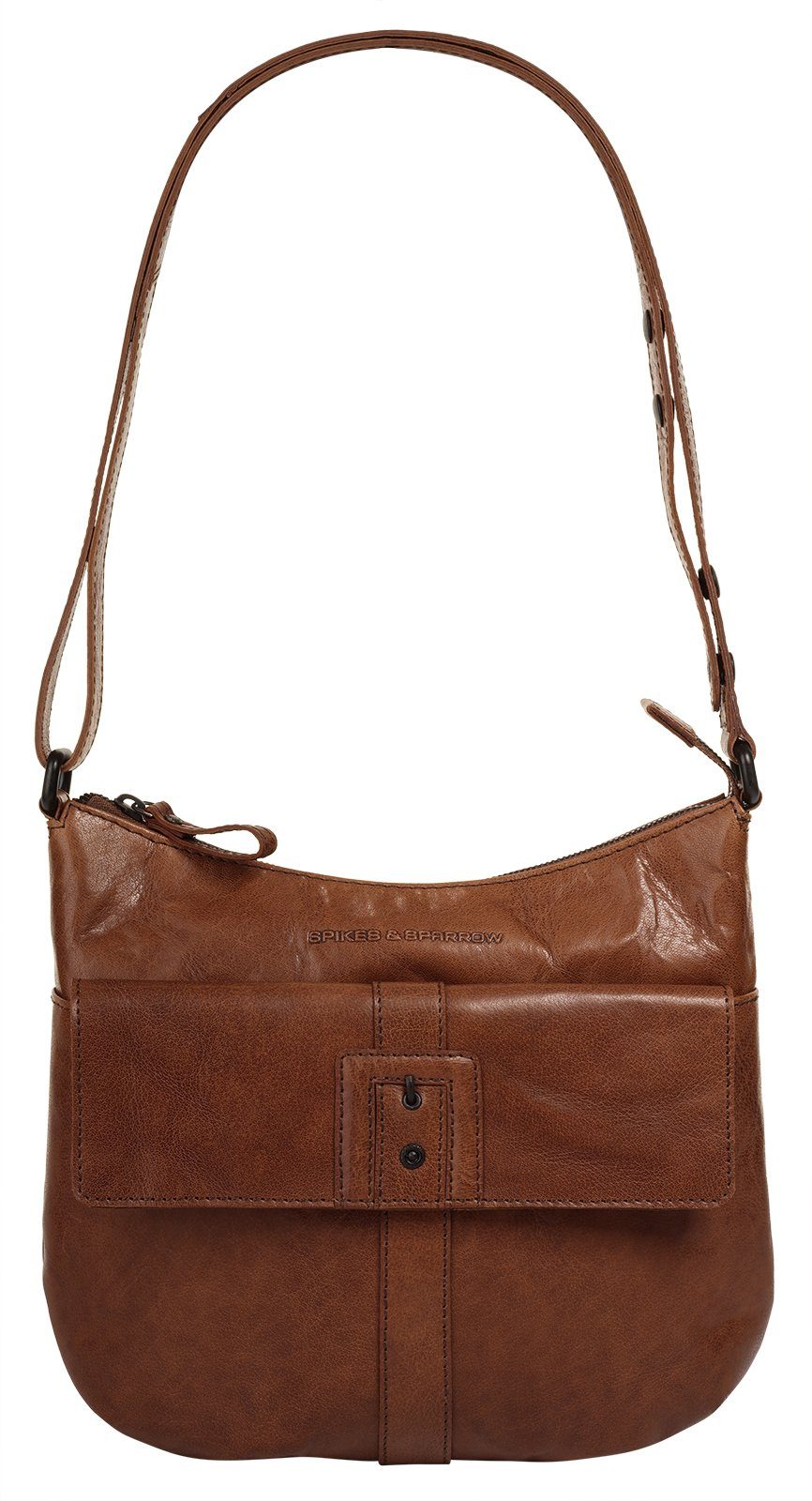 Spikes & Sparrow Schoudertas echt leder