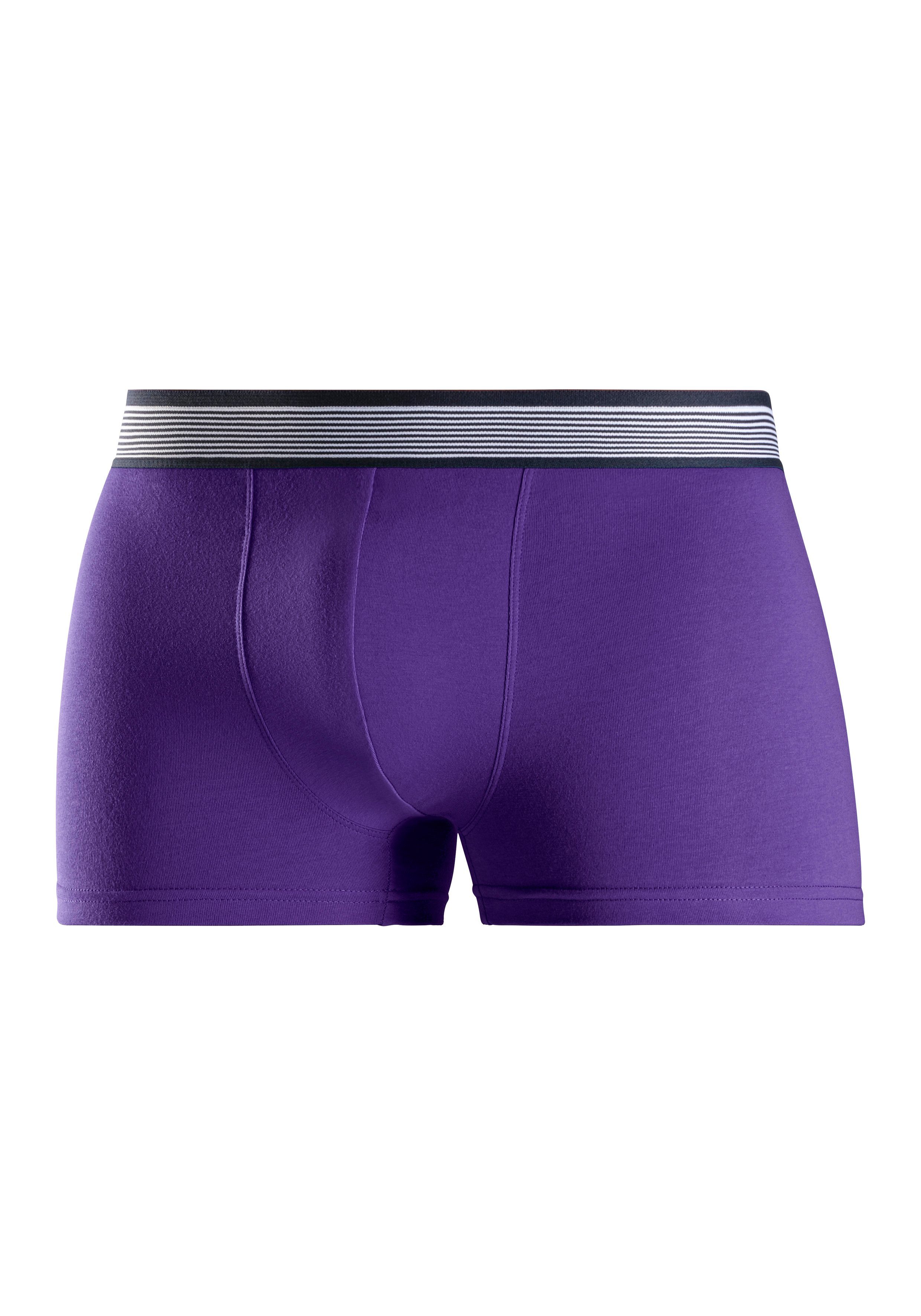 H.I.S Boxershort voor heren met gestreepte weefband (set, 4 stuks)