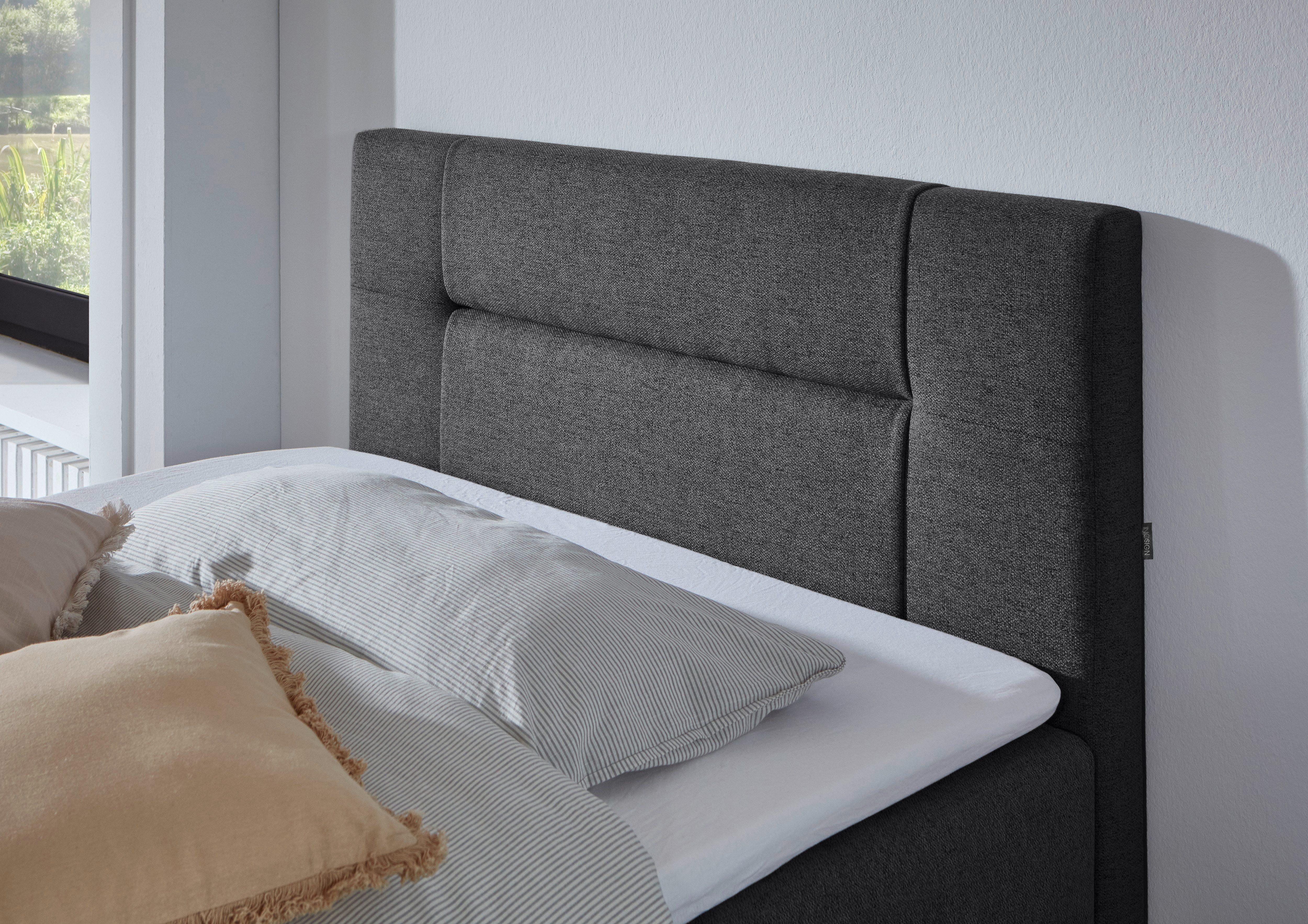 INOSIGN Boxspring Escalon met opbergruimte, inclusief topper beschikbaar in de breedtes 120x200 cm en 180x200 cm