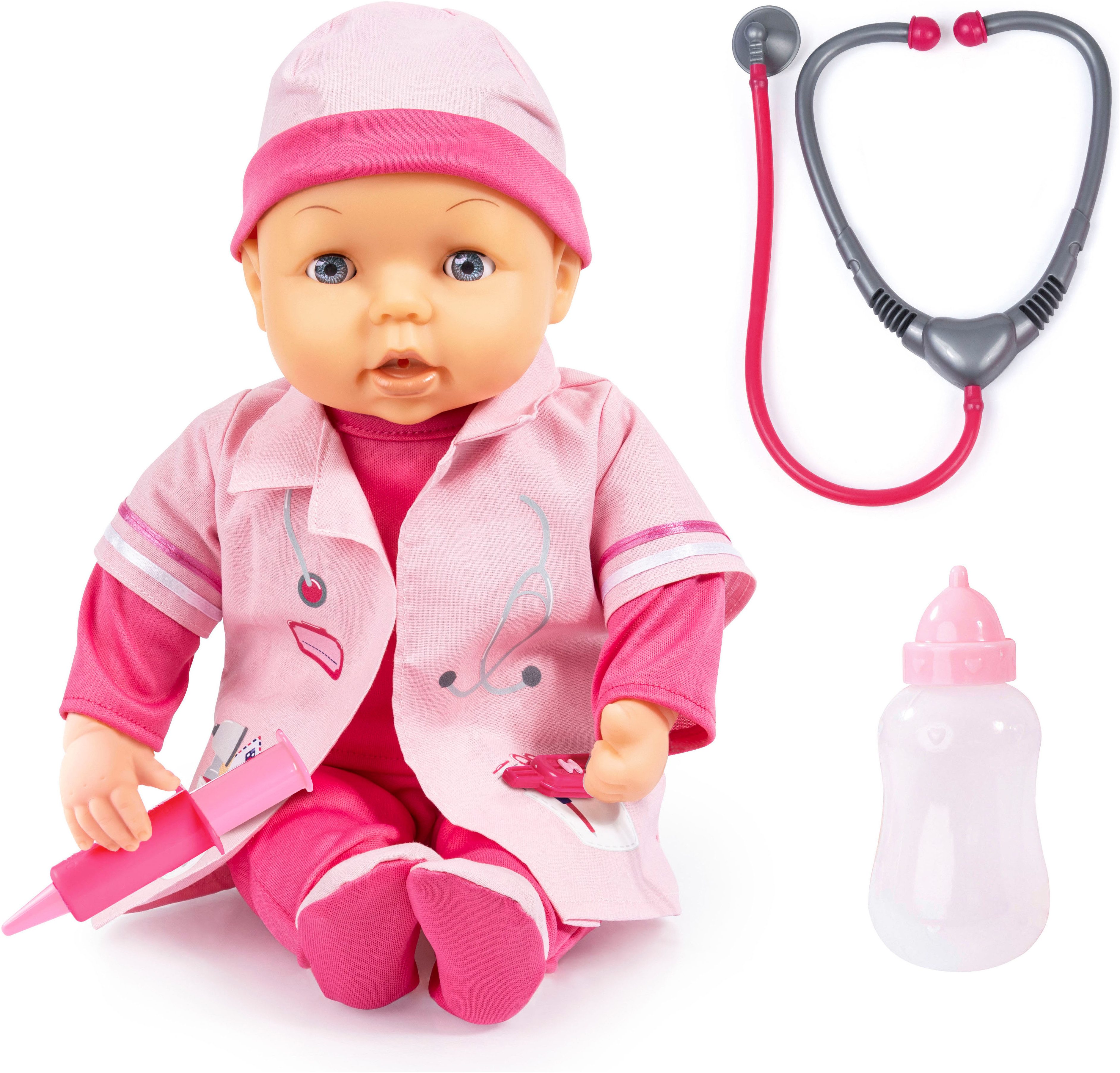Bayer Babypop Pop, 38 cm met doktersset (5-delig)