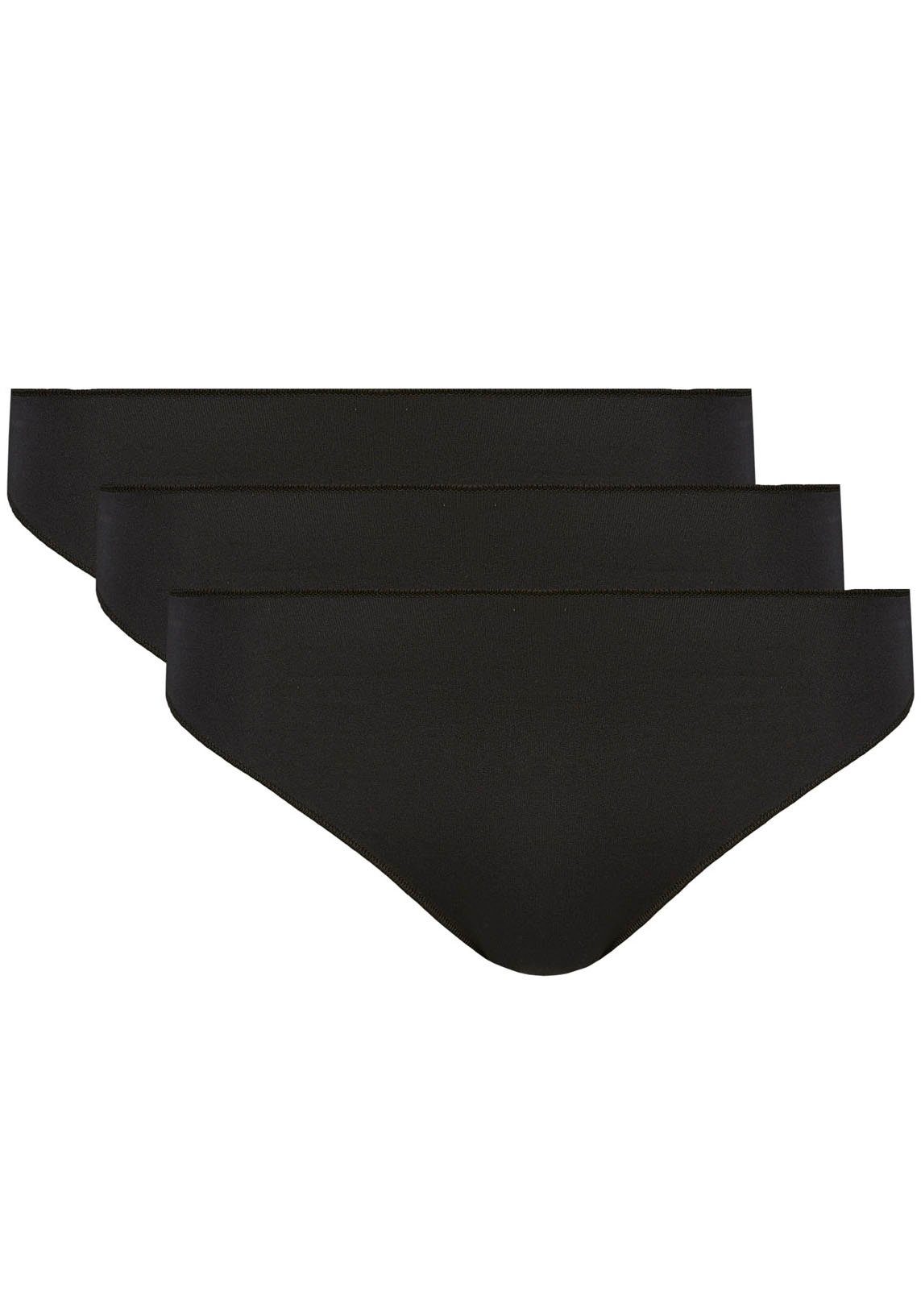 Nina Von C. Jazzpants "Secret" met hoge beenuitsnijding, heupzitting (Set van 3) dames slips maat 42 zwart