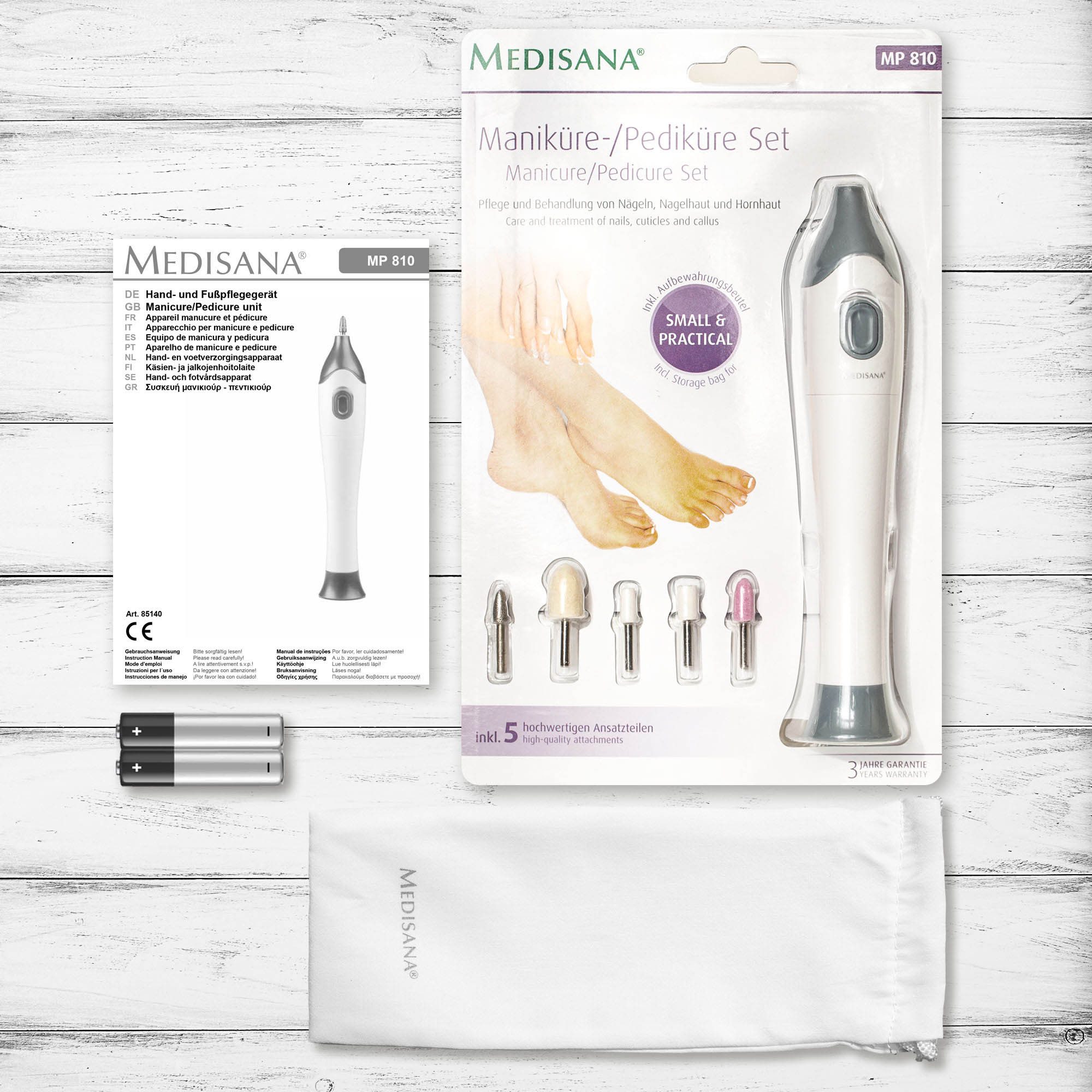 Medisana Manicure-/pedicureset MP 810 Onderhoud en behandeling van nagel, nagelriem en eelt