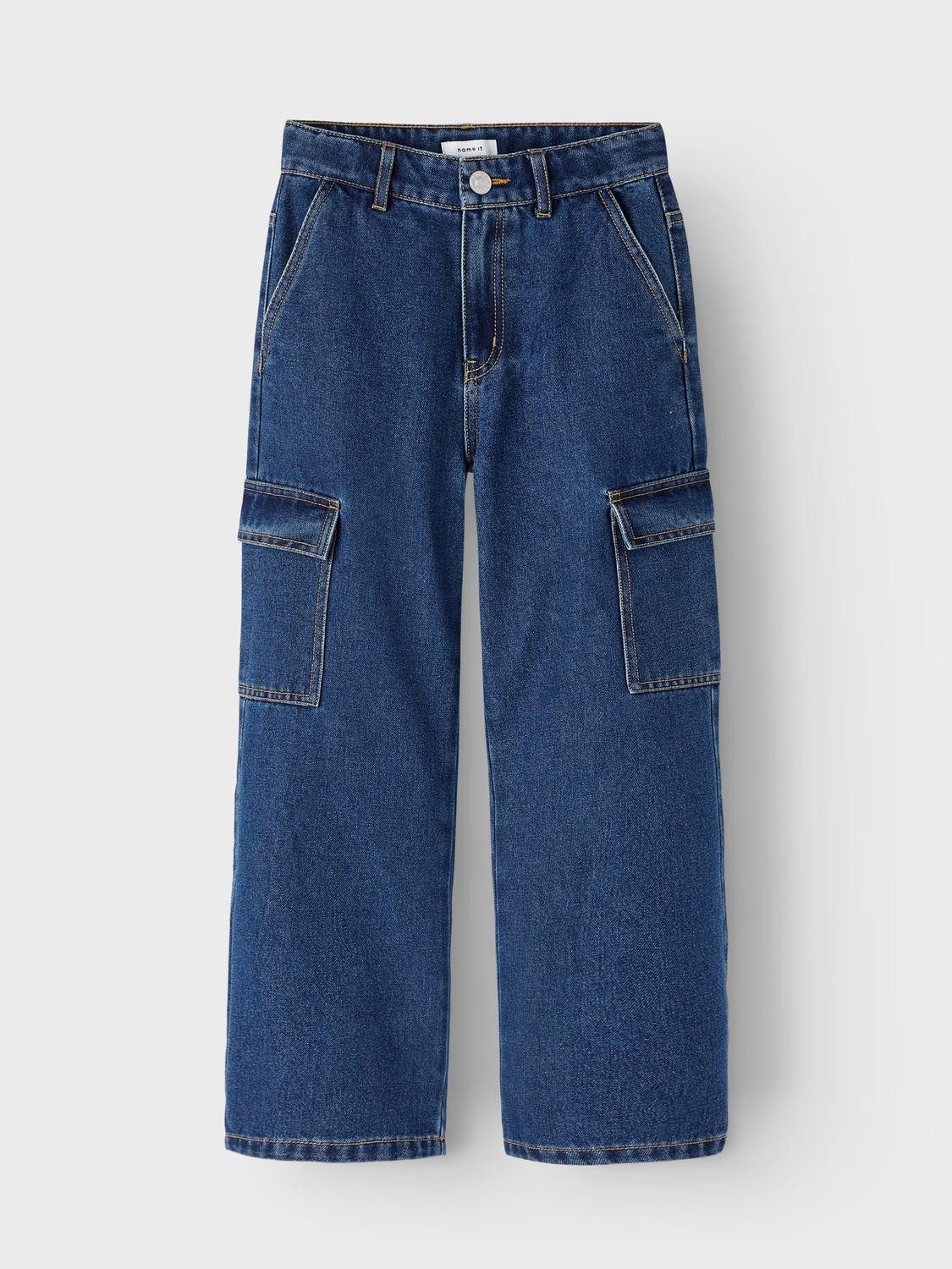 Name It Wijde jeans NKFROSE HW WIDE CARGO JEANS 6190-BS NOOS