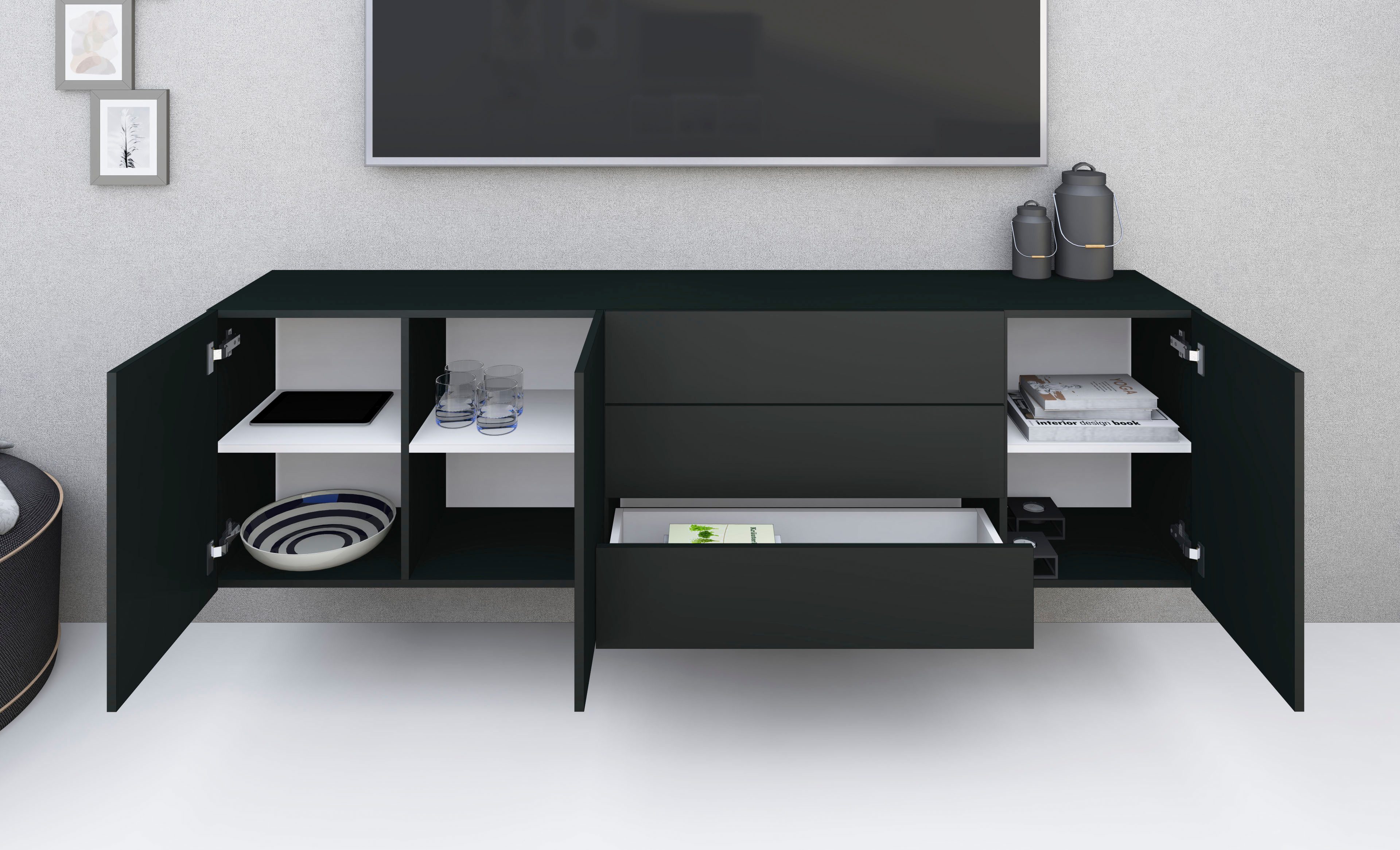 borchardt Möbel Dressoir Sophia Breedte 190 cm, hangend en staand te monteren