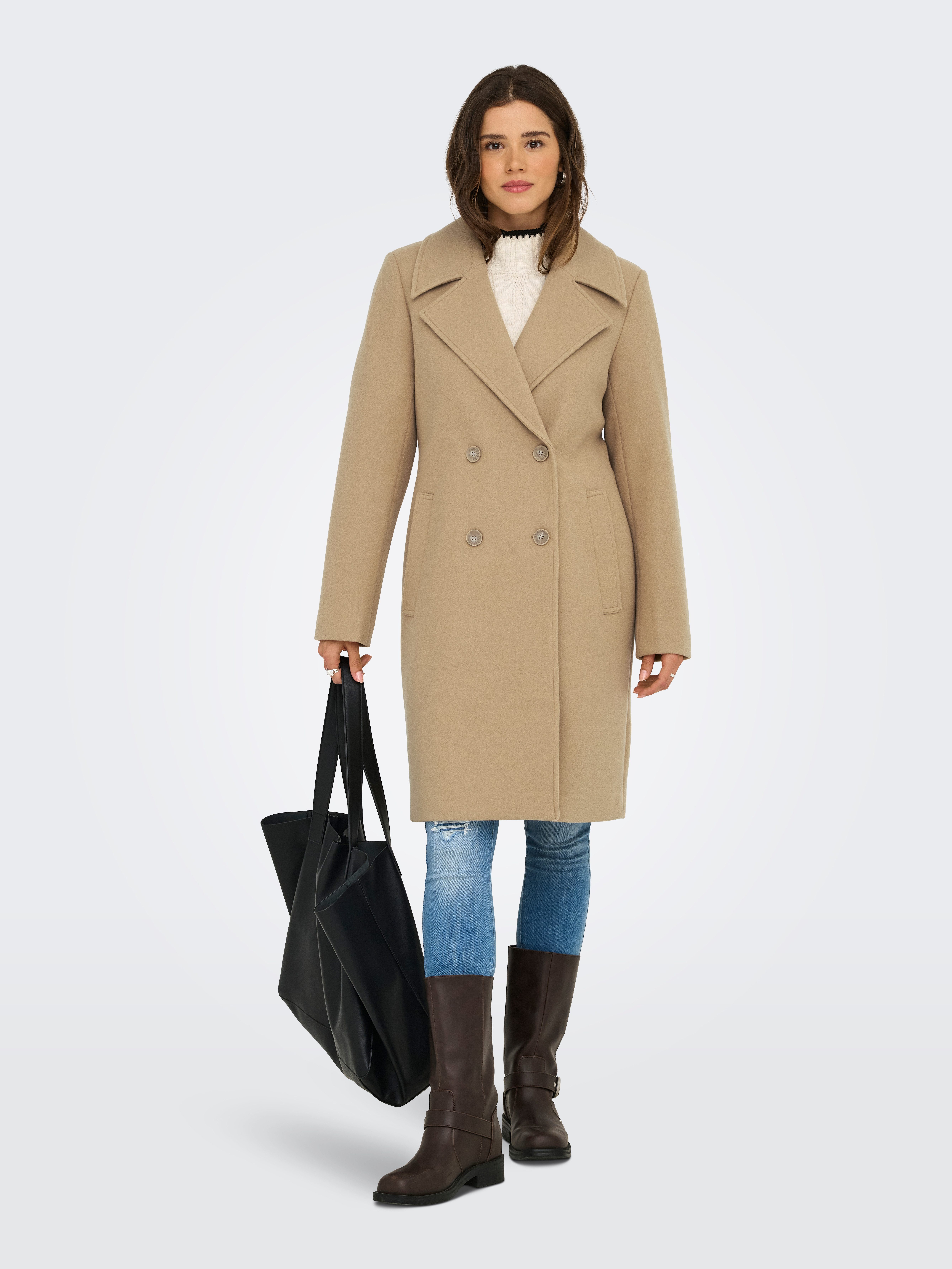 Only Lange jas ONLADINA LIFE LONG COAT CC OTW