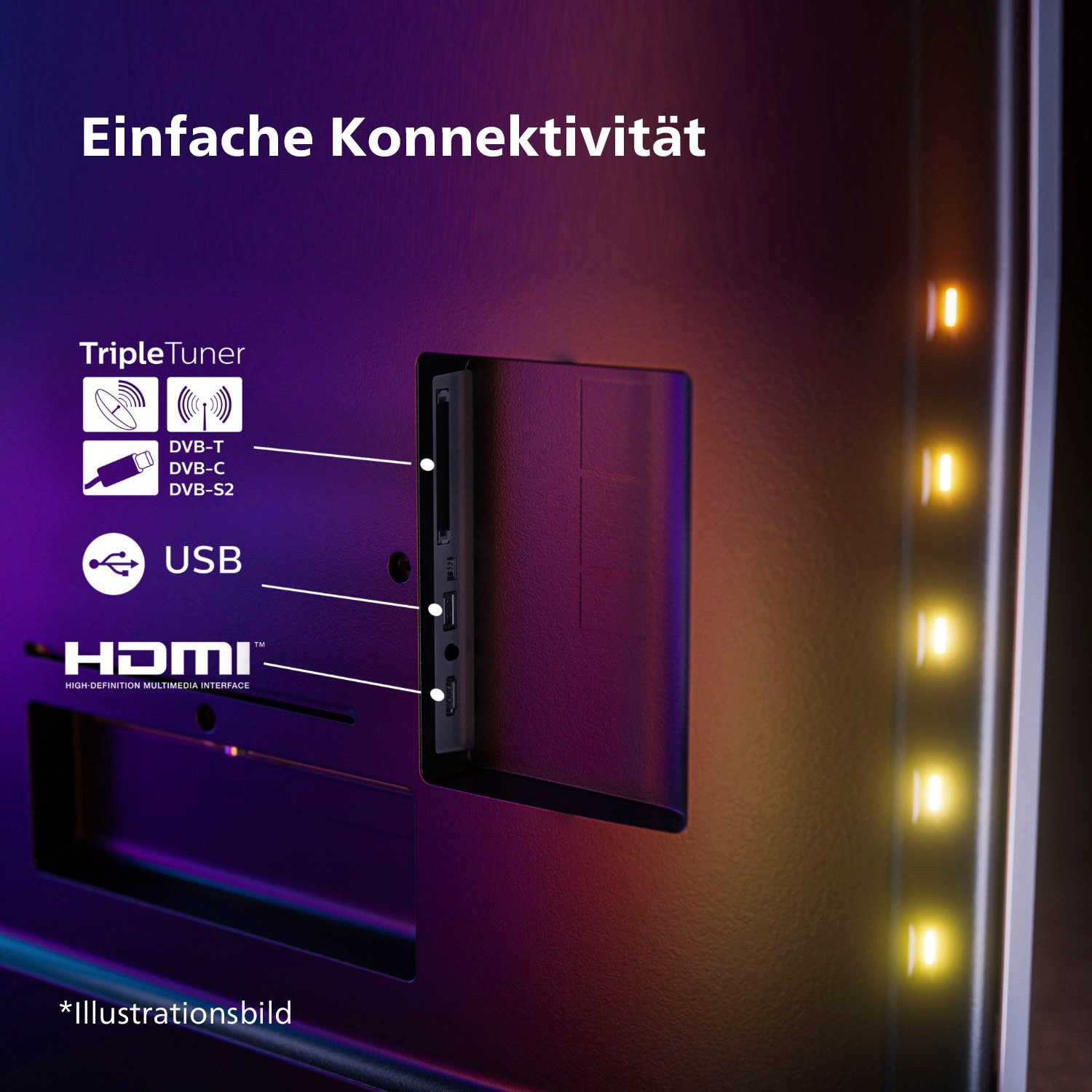 Philips Led-TV, 139 cm / 55", 4K Ultra HD, Smart TV
