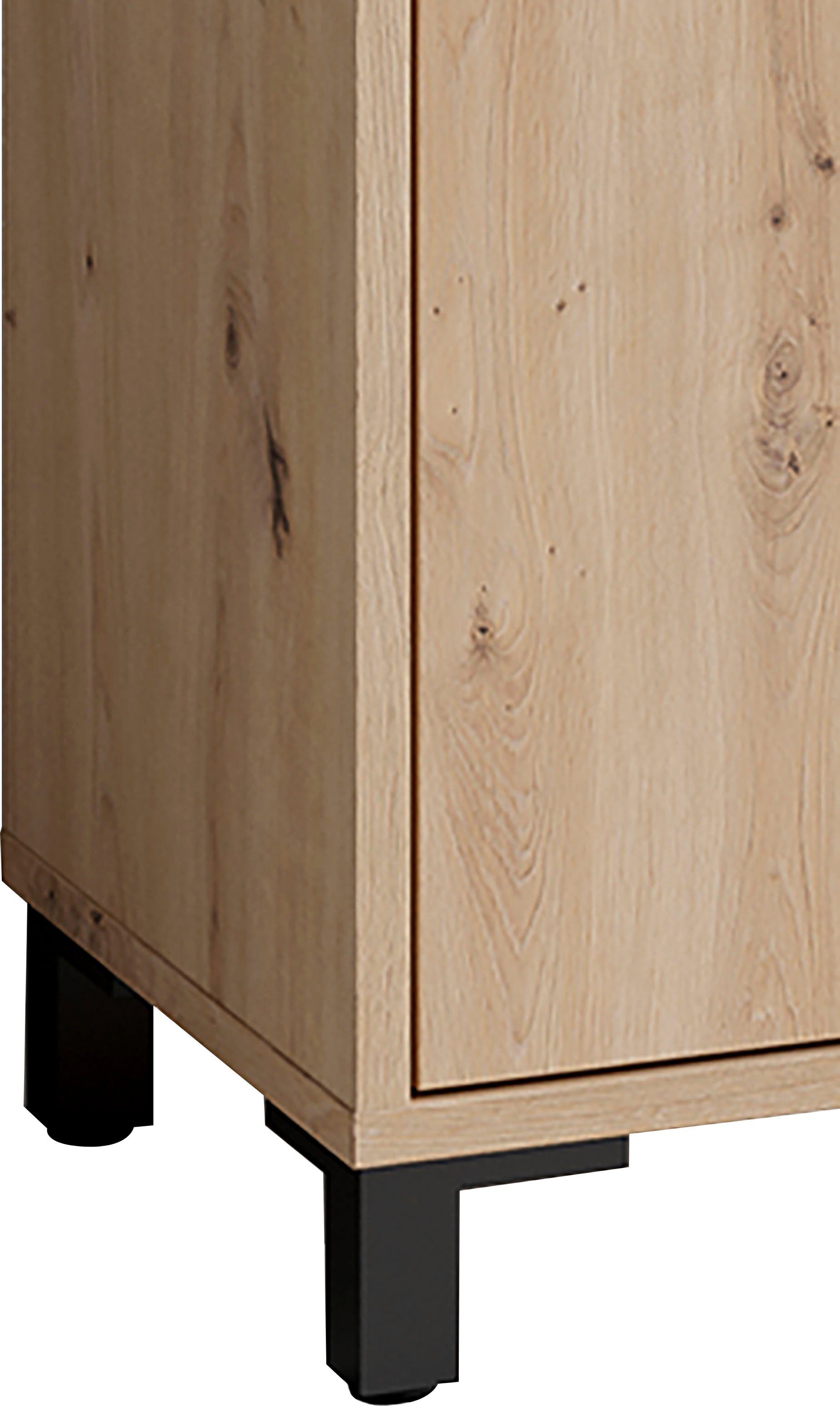 byLIVING Badkamerkast Wellness 80cm badkamercommode met metalen handgrepen en veel opbergruimte